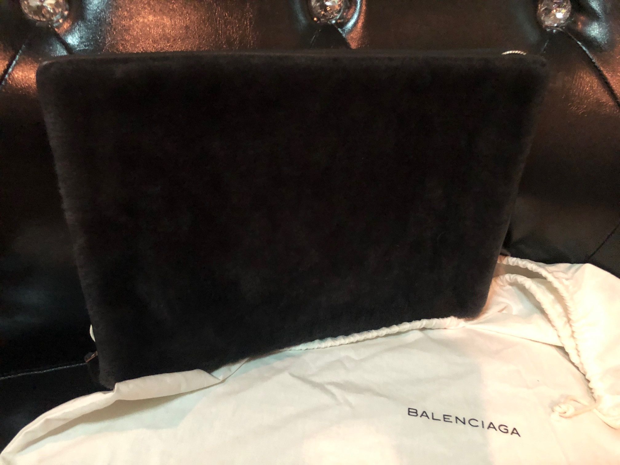 Balenciaga Balenciaga Bazar Shearling Pouch Size ONE SIZE - 9 Thumbnail
