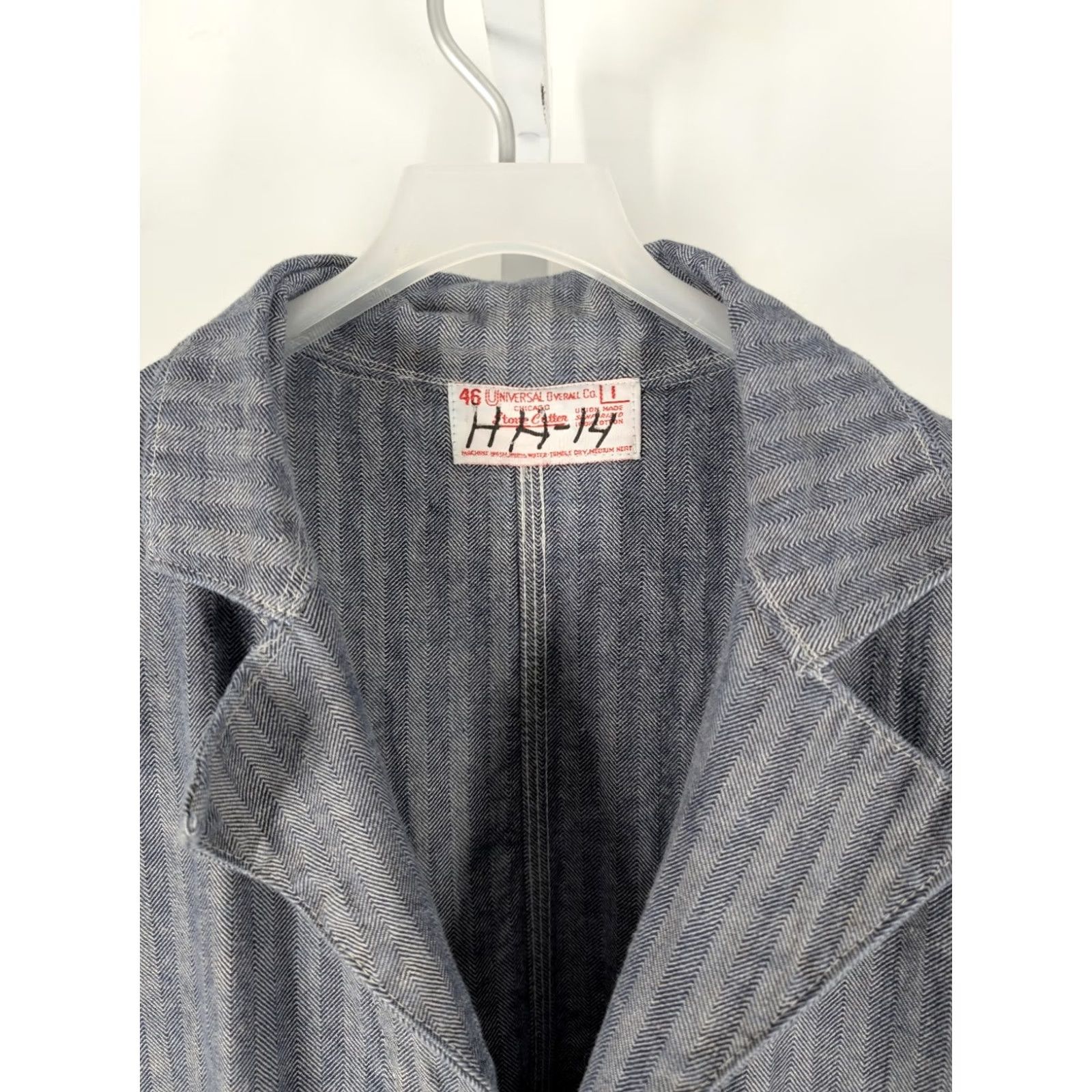 Denime VINTAGE Universal Overall Co Chicago Stone Cutter Jacket Long Denim 60s 70s Workwear 46 Mens Size US S / EU 44-46 / 1 - 5 Thumbnail