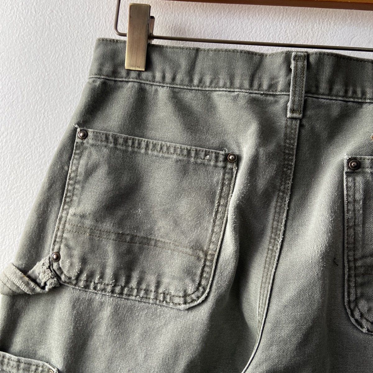 Carhartt × Vintage Distressed Faded Vintage Carhartt Double Knee Moss Green Size US 30 / EU 46 - 6 Thumbnail