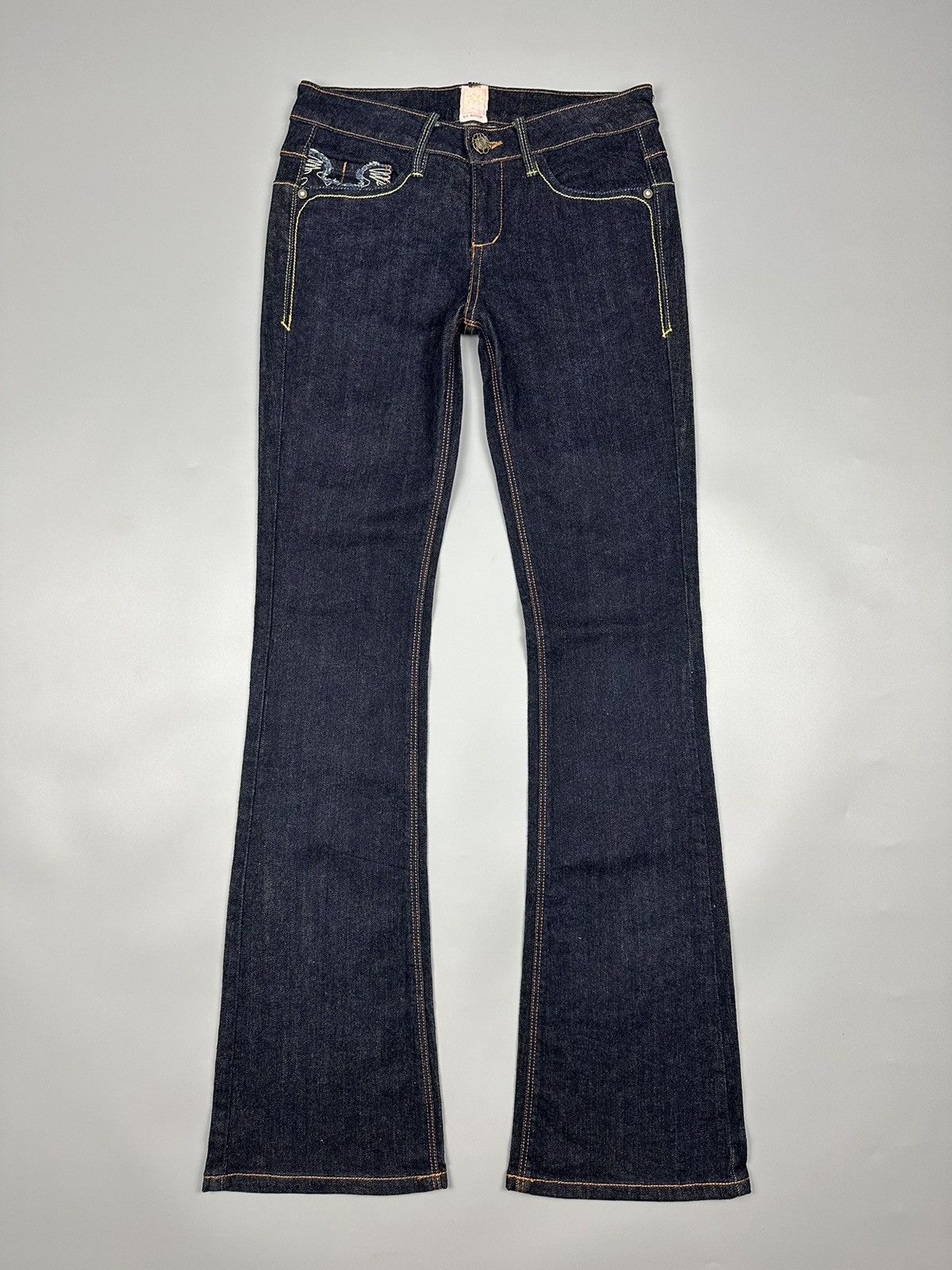 If Six Was Nine × Le Grande Bleu (L.G.B.) 🔥Flared Sick🔥 Et Boice Embroidery Flared Denim Size US 28 / EU 44 - 1 Thumbnail