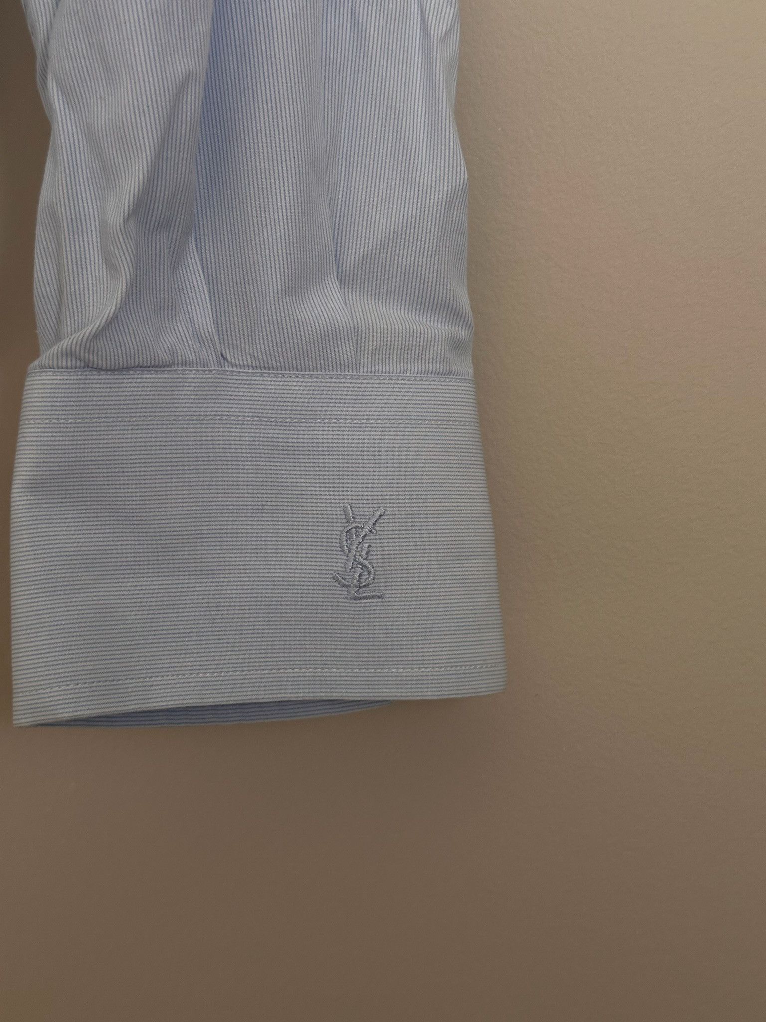 Yves Saint Laurent Yves Saint Laurent (YSL) Pour Homme Dress Shirt Size US XL / EU 56 / 4 - 4 Thumbnail