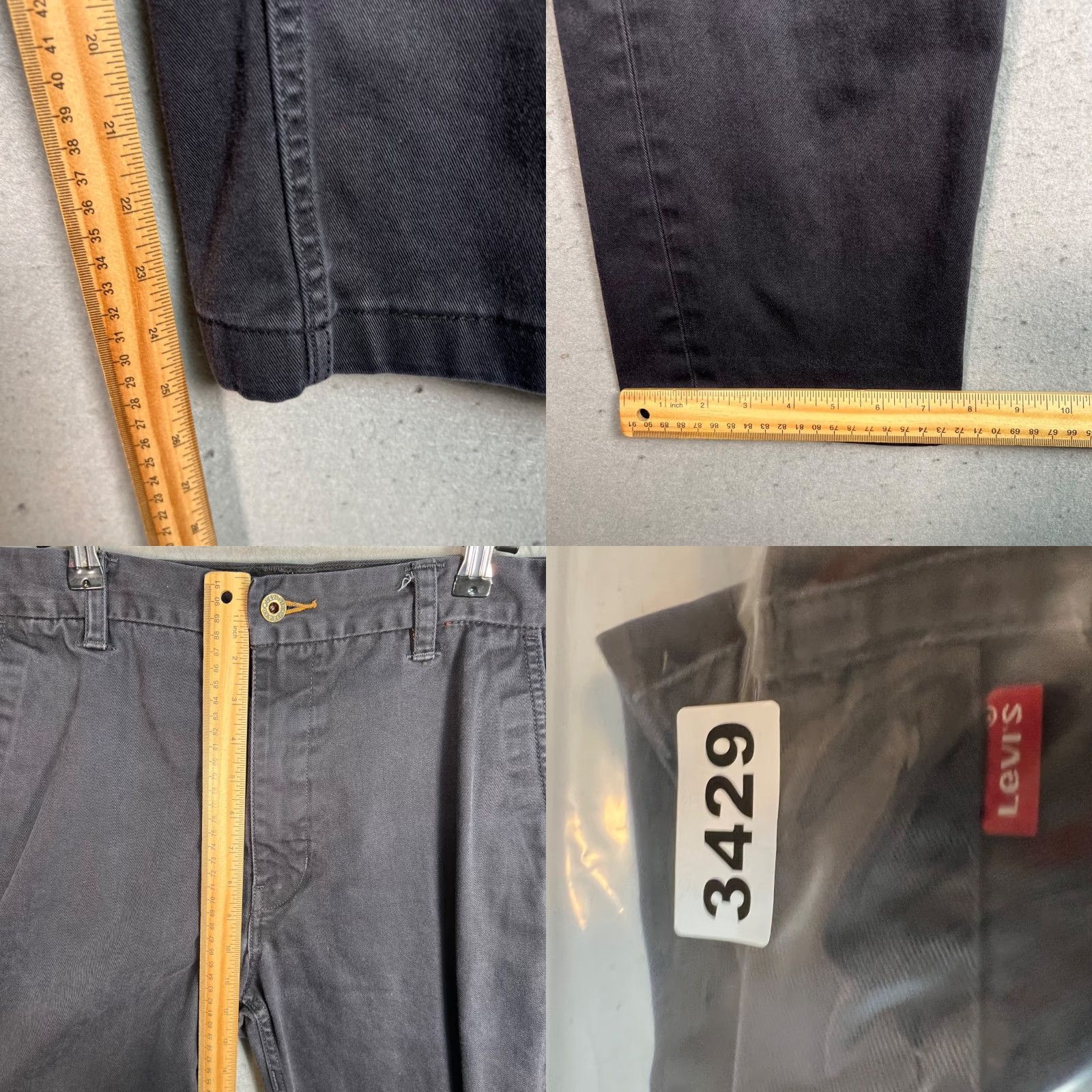 Levi's Levis Pants Men 34x26 Black Straight Chino Cotton Blend 5-Pocket Levi's 500 Series Mens Regular Jeans? Size US 34 / EU 50 - 8 Thumbnail