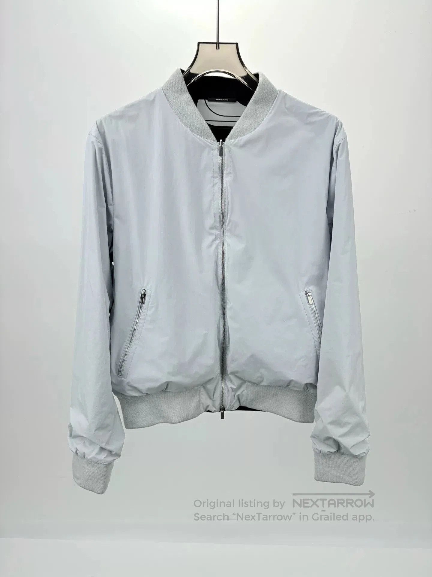 Hermes HERMES Gray Reversible Jacket Coat. Size US L / EU 52-54 / 3 - 1 Thumbnail