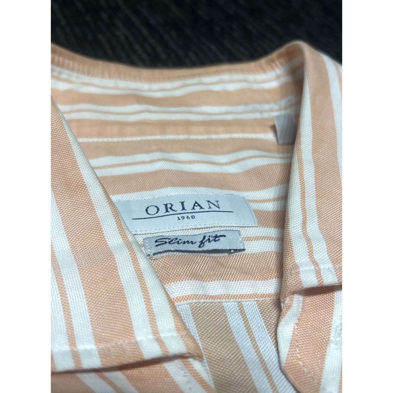 Vintage Orian Shirtmakers Mens Large Button-Down L/S Casual Striped Slim Fit Shirt Size US L / EU 52-54 / 3 - 2 Thumbnail