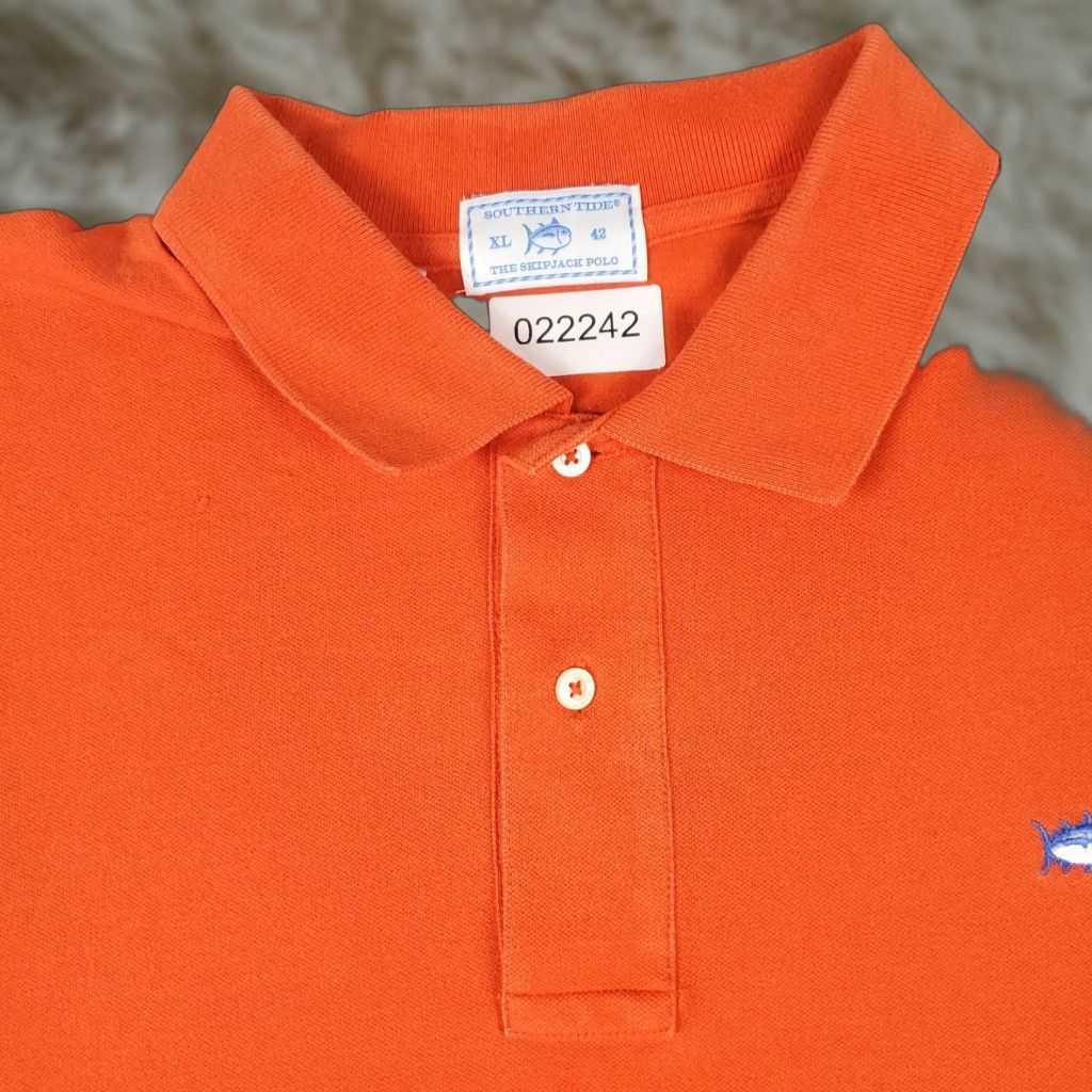 Southern Tide VINTAGE Southern Tide Polo Shirt Mens XL Orange Casual Short Sleeve Adult XL Orange Polo Shirt Mens Extra Large Orange 90s, Preppy Mens Polo Shirt Size US XL / EU 56 / 4 - 1 Thumbnail