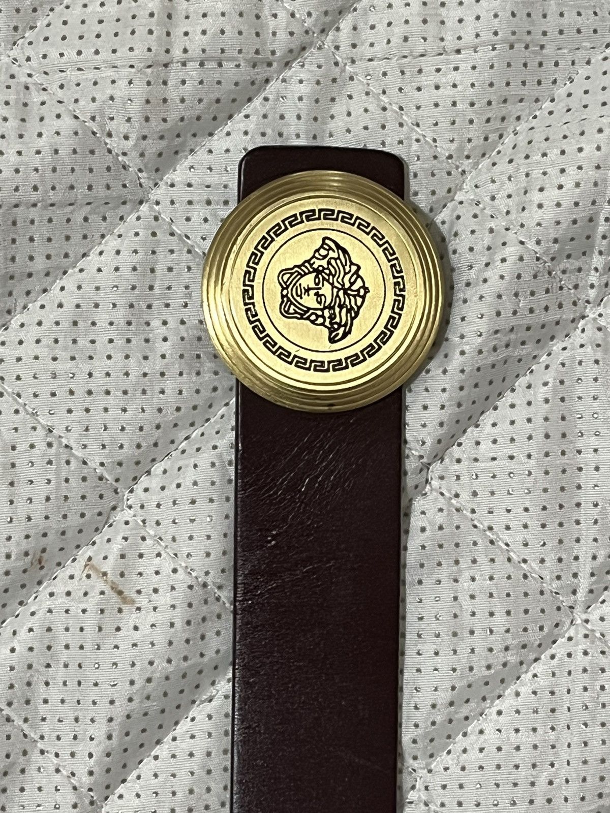 Versace Golden Round Buckle VERSACE HEAD Size 34 - 2 Thumbnail
