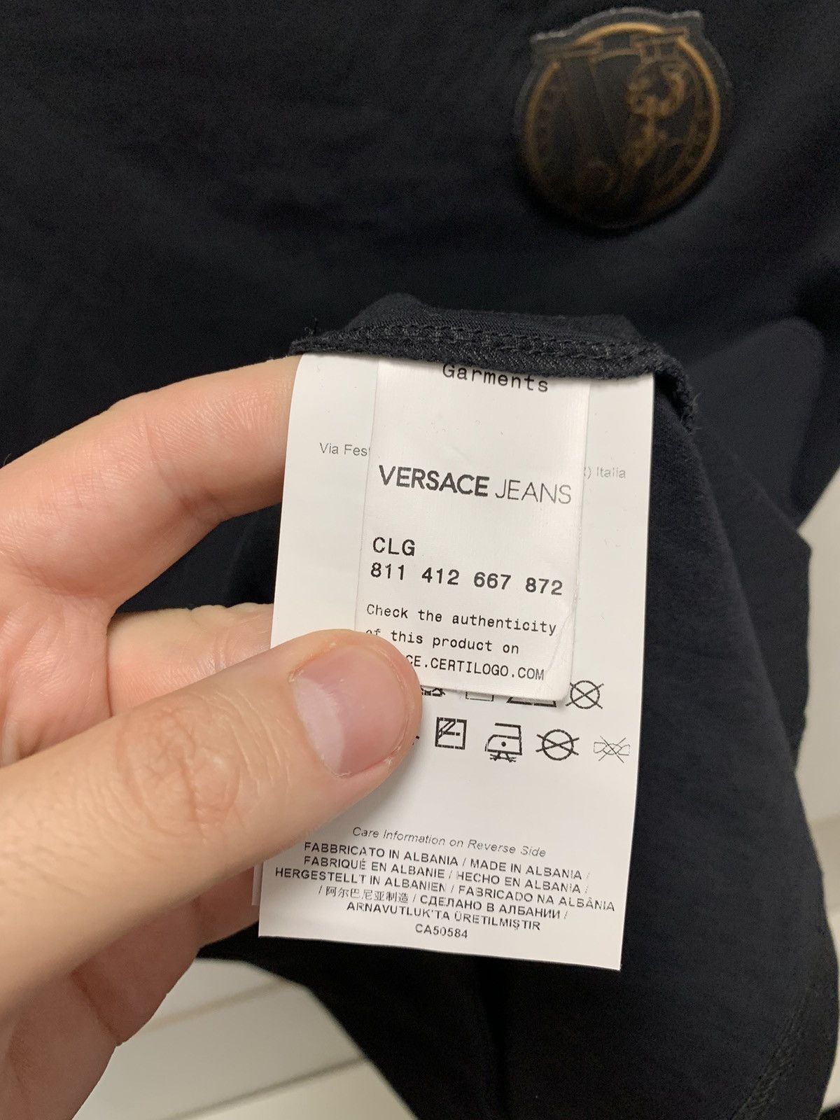 Versace Versace jeans black t-shirt M-L sz versus Size US L / EU 52-54 / 3 - 5 Thumbnail