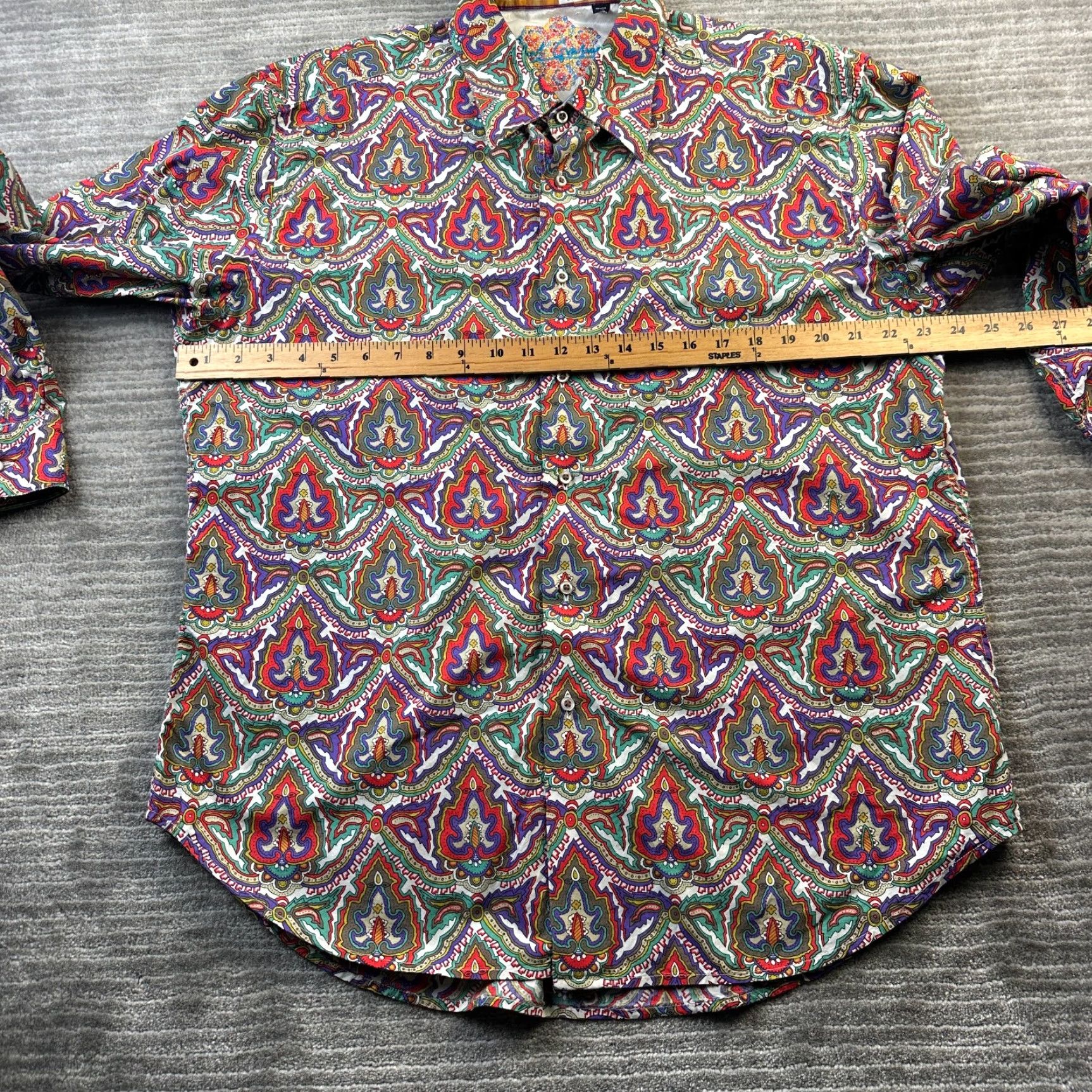 Robert Graham Robert Graham Shirt XL Multicolor Abstract Geometric Long Sleeve Button-Up Collared Embroidered Sportswear Casual Formal Party/Cocktail Mens Size US XL / EU 56 / 4 - 6 Thumbnail