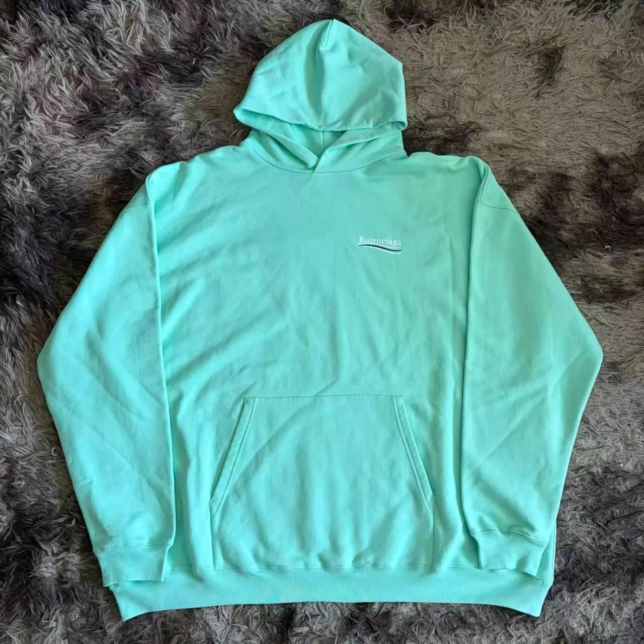 Balenciaga Balenciaga Mint Green Coke Logo Hoodie Size S Size US S / EU 44-46 / 1 - 1 Thumbnail