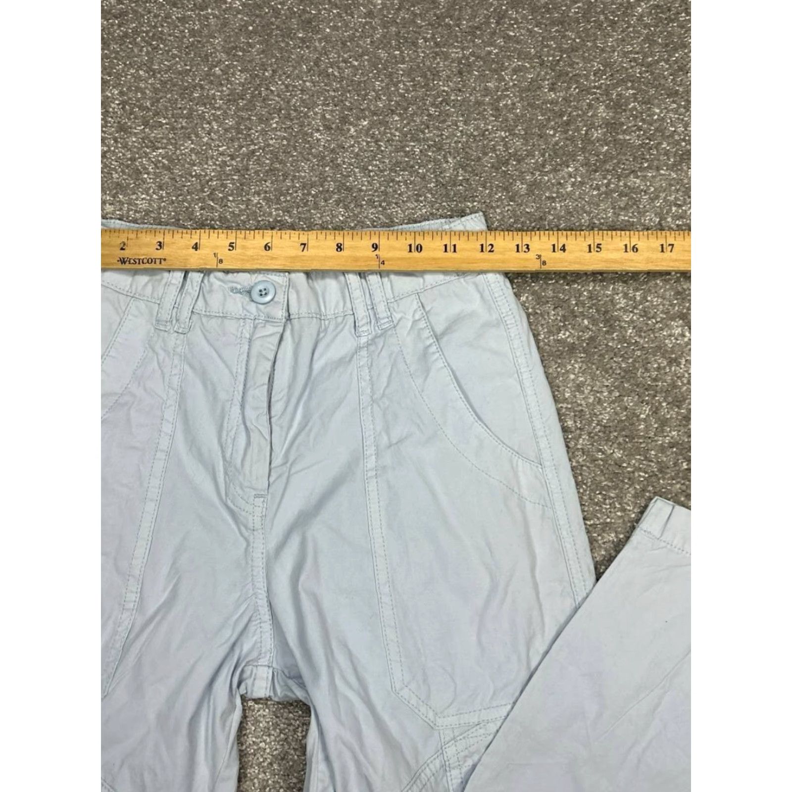 Anthropologie Maeve Anthropologie Cargo Pants Womens 24 Blue Cotton Tapered Leg High Rise Casual Pants Bohemian 90s Mens Women Girls or? Size 42" / US 20 - 5 Thumbnail