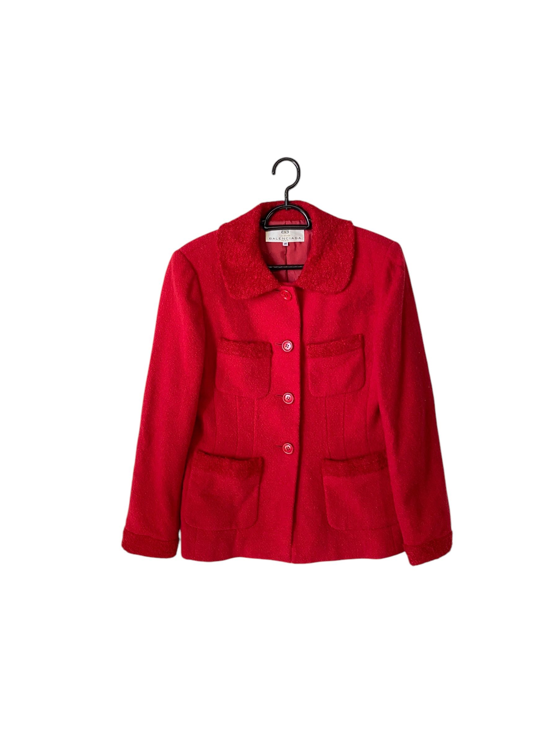 Balenciaga 2000s Balenciaga angora wool blend tailor jacket Size XS / US 0-2 / IT 36-38 - 1 Thumbnail