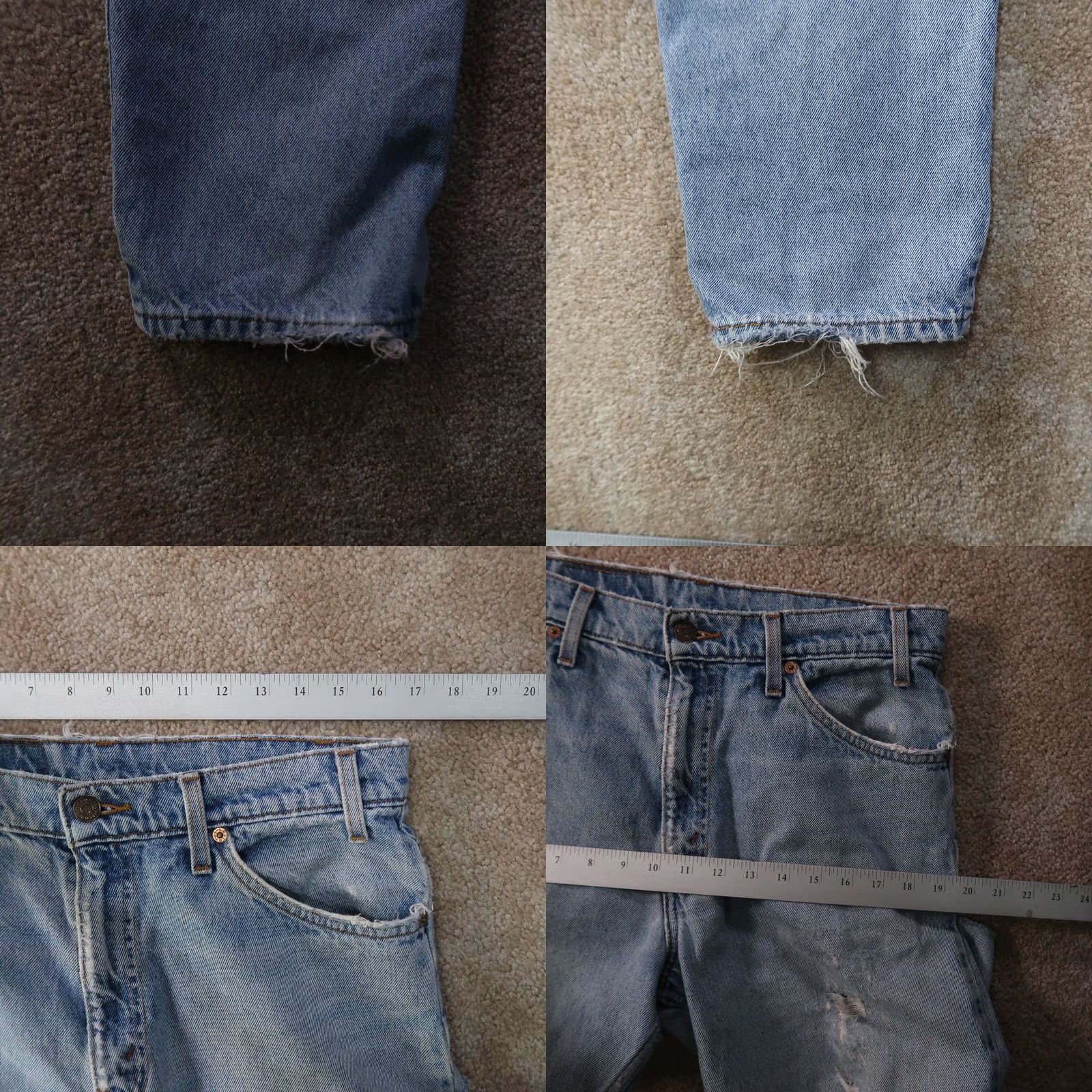 Levi's VINTAGE Levi's 550 Jeans Men 33x30 Relaxed Tapered Denim Blue Orange Tab Distressed 5-Pocket Size US 33 - 9 Thumbnail