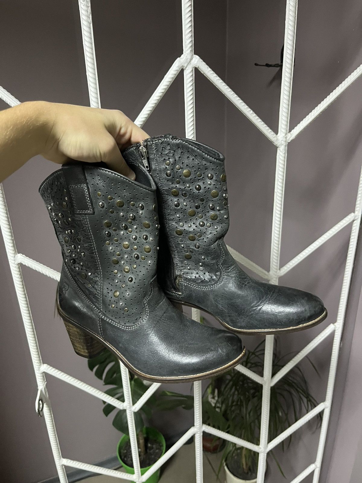 Y2K Vintage Leather Boots Rare Opium Avant Garde Rare USA