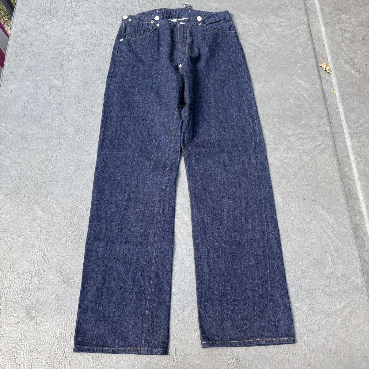 Ooe Yofukuten Ooe Yofukuten No.1124xx Blue Denim Overalls Linen Sewed 31 Size US 31 - 7 Thumbnail