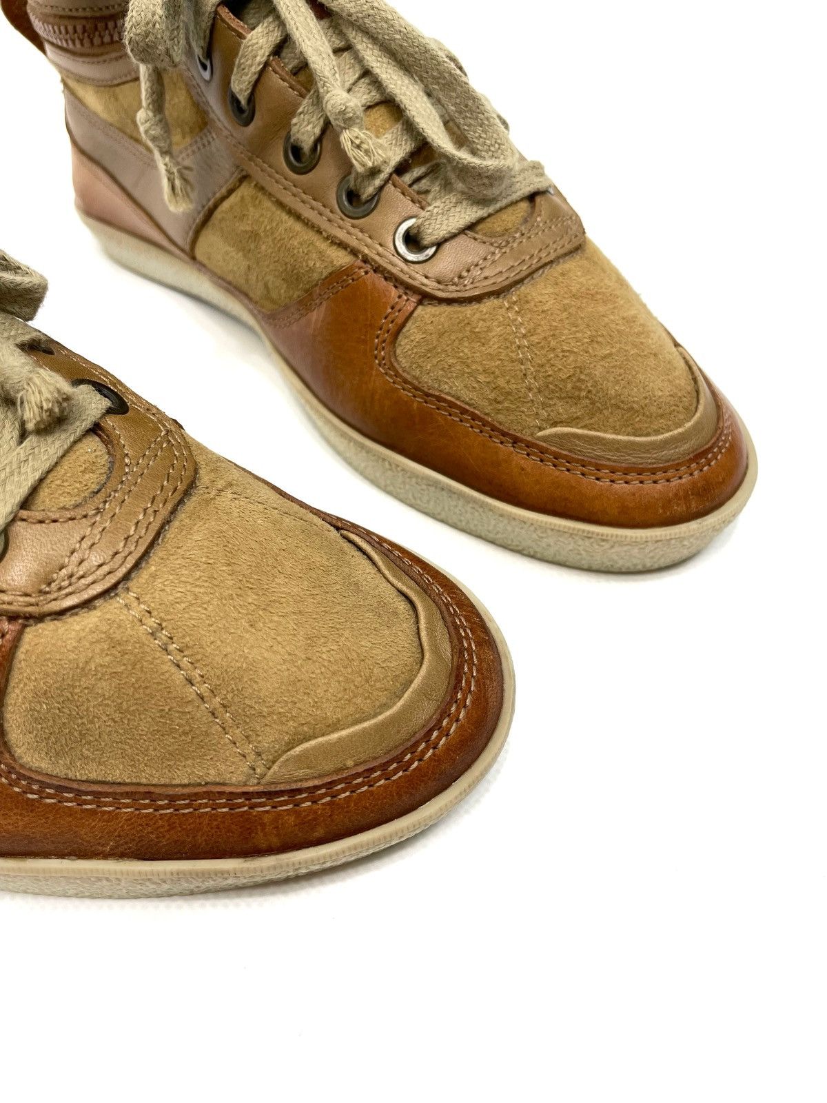 Burberry Burberry Archive Shearling-Lined Leather High-Top Sneakers Size US 8 / IT 38 - 9 Thumbnail