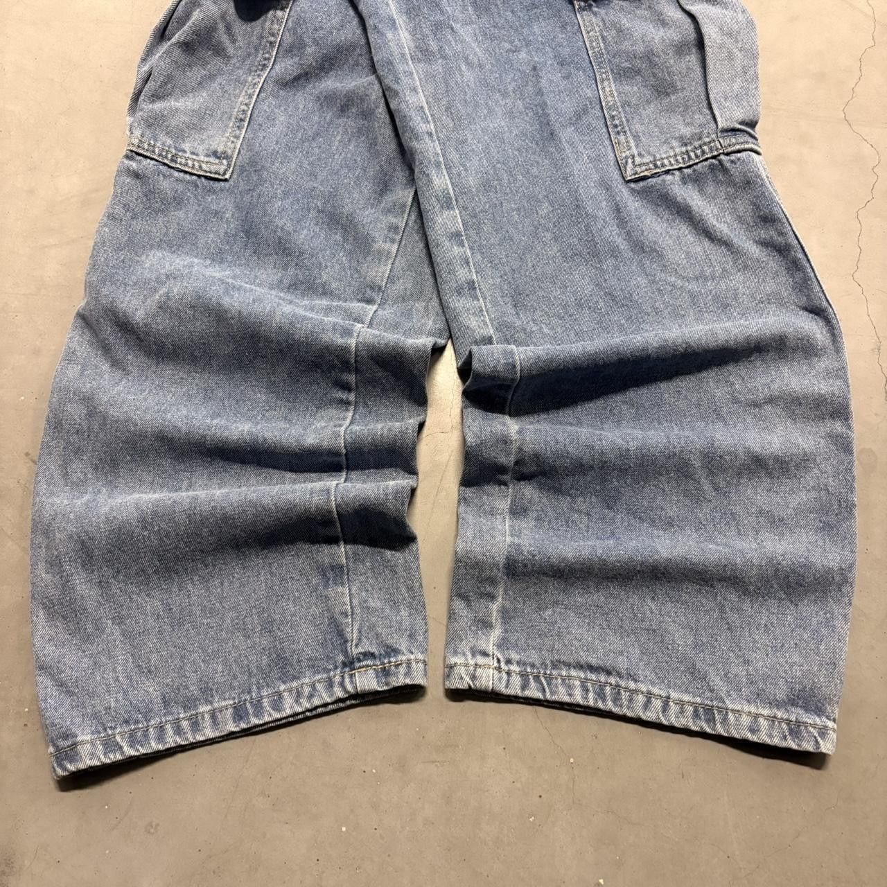 Vintage Crazy Vintage Y2K/2000s Baggy Grunge Cargo Medium Blue Wash Denim Jeans! Size US 28 / EU 44 - 3 Thumbnail