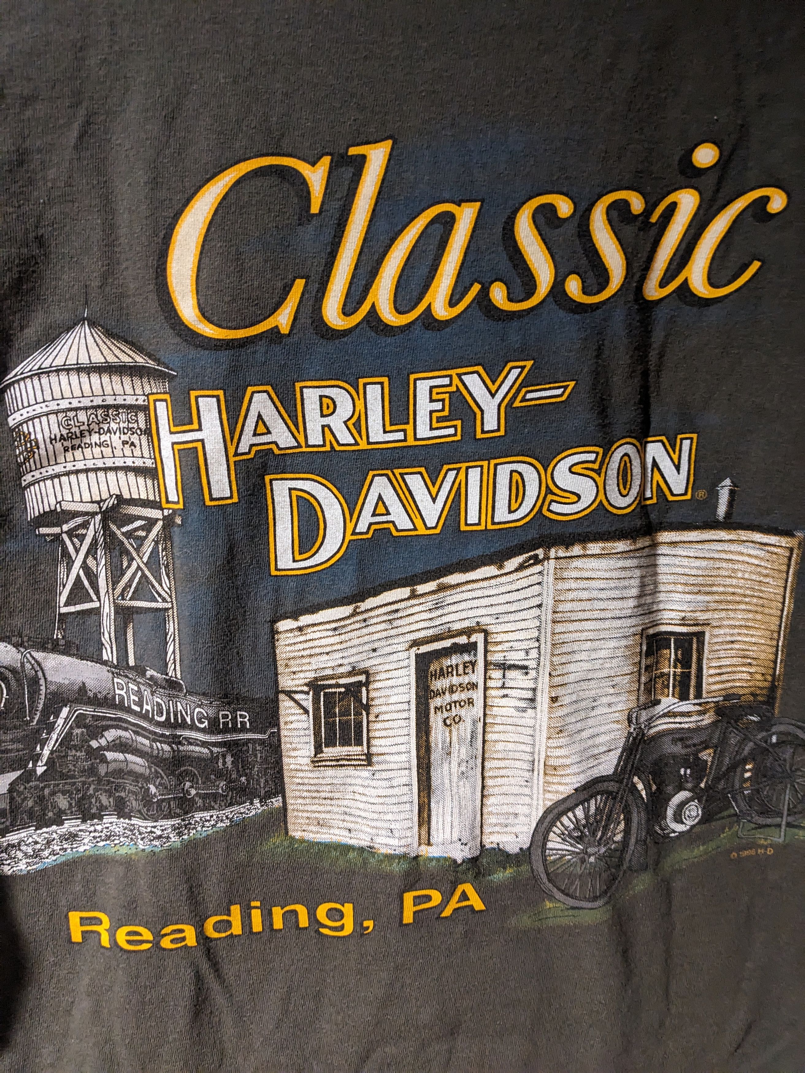 Harley Davidson × Vintage Vintage 1996 Harley Davidson Motorcycle Classic T-Shirt Size US L / EU 52-54 / 3 - 6 Thumbnail