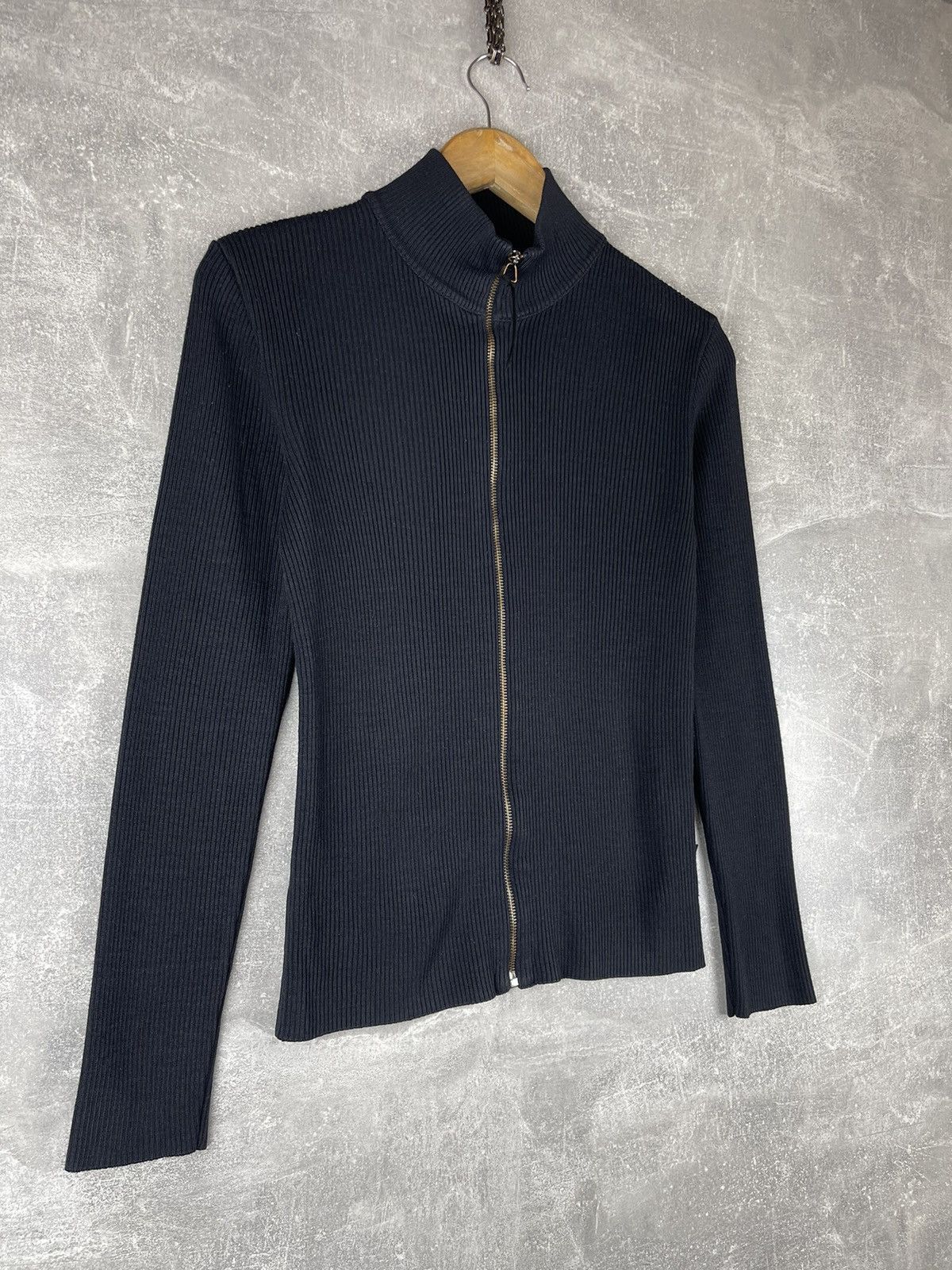 Dolce & Gabbana Dolce Gabbana D&G 90s Ribbed Zip Cardigan Sweater Black Size M / US 6-8 / IT 42-44 - 5 Thumbnail