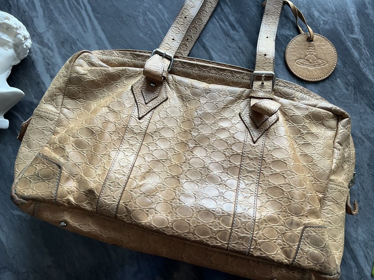 Vivienne Westwood Vivienne Westwood : Monogram Orb Logo Leather Handle Bag Size ONE SIZE - 3 Thumbnail