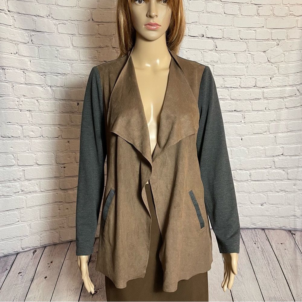 Chicos Chico's TRAVELERS COLLECTION Faux Suede Jacket Size 0 US S Size S / US 4 / IT 40 - 2 Thumbnail