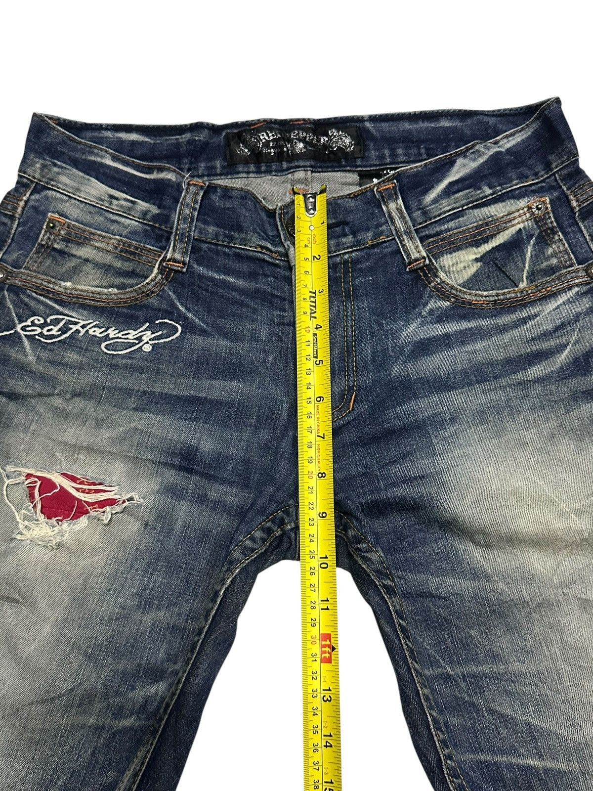 Ed Hardy Vintage Ed Hardy x Red Pepper Baggy Style With Faded Wash Size US 32 / EU 48 - 19 Thumbnail