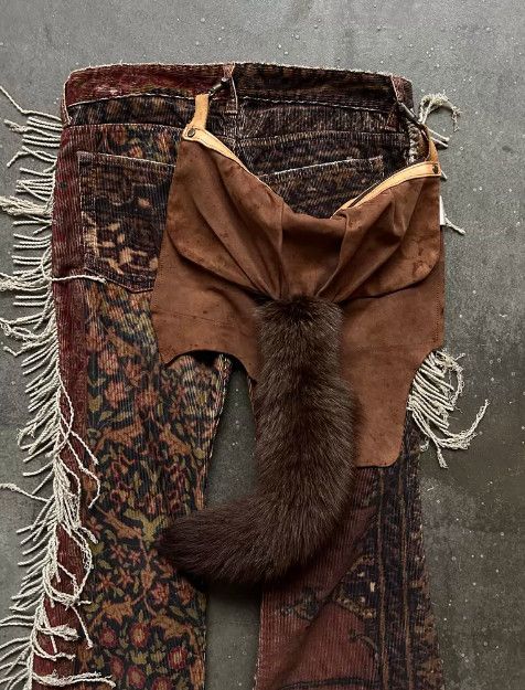 If Six Was Nine IF SIX WAS NINE Early Carpet Fringe Trousers Size US 38 / EU 54 - 5 Thumbnail