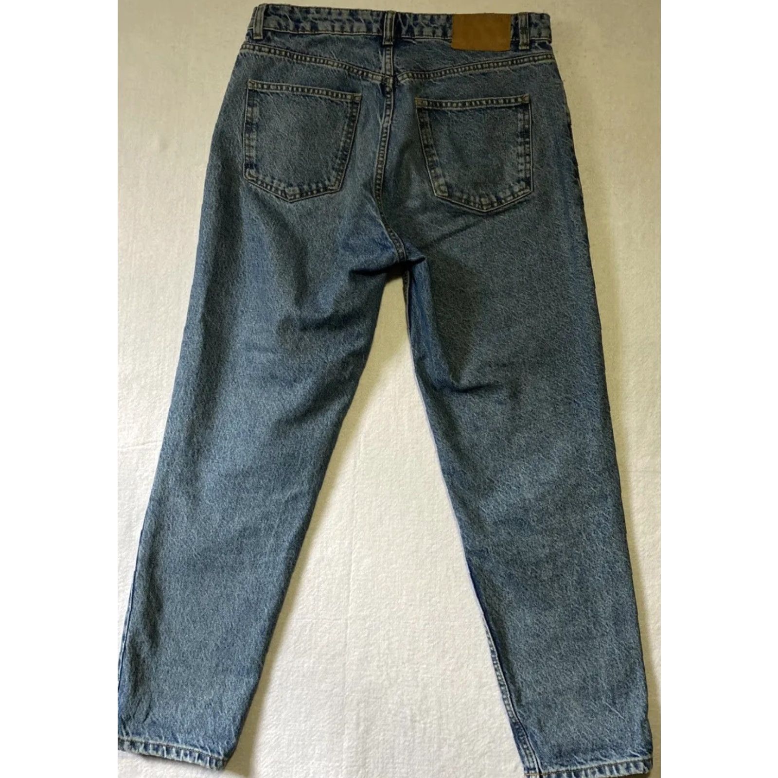 Zara Zara Jeans Women’s 8 US Denim Blue Medium Wash Button Closure High Rise Straight Inseam 26.5 in Pockets Size 30" / US 8 / IT 44 - 7 Thumbnail