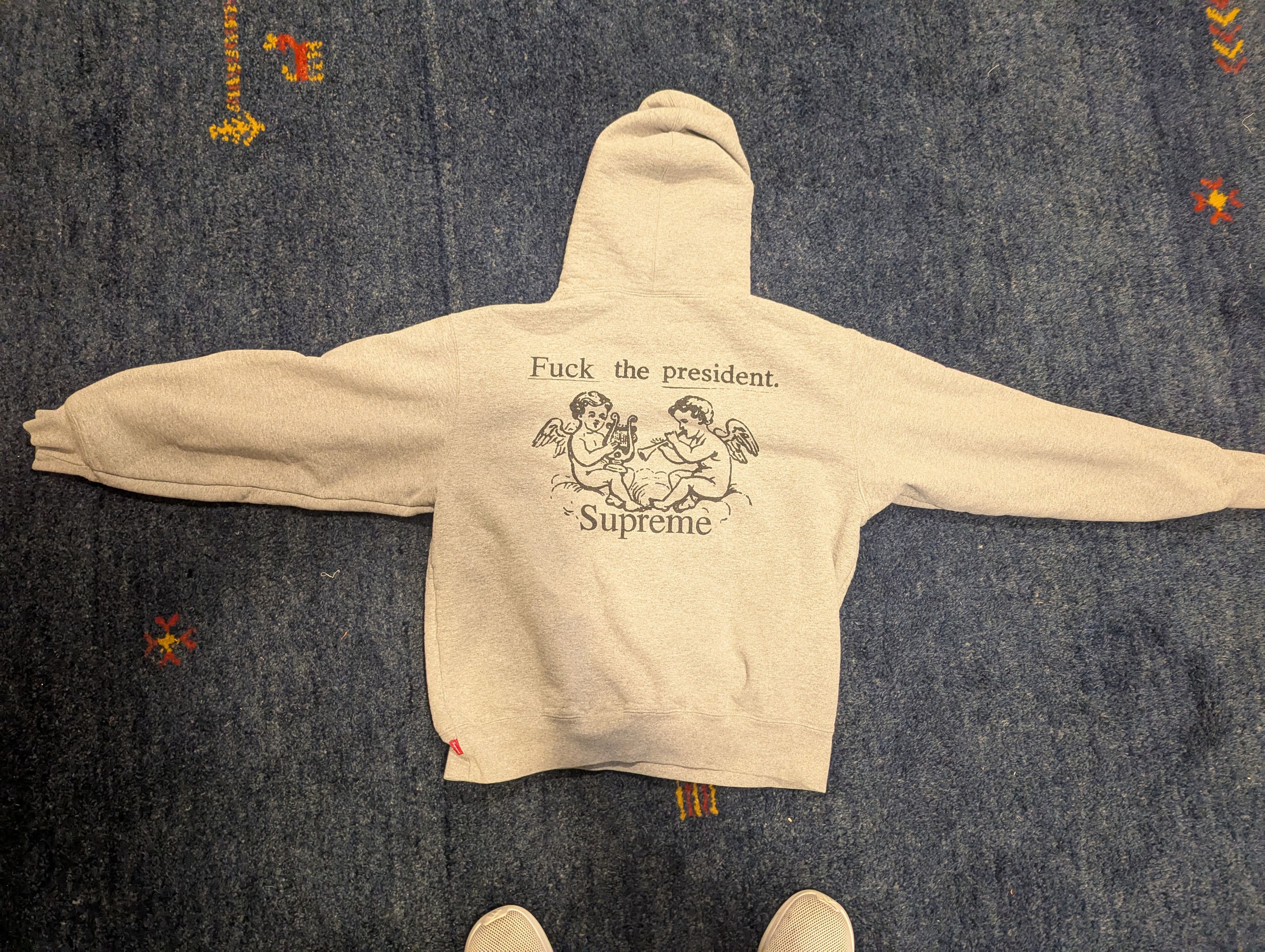 Supreme Supreme President Hooded Sweatshirt (FW25) - Washed Navy Size US M / EU 48-50 / 2 - 6 Thumbnail