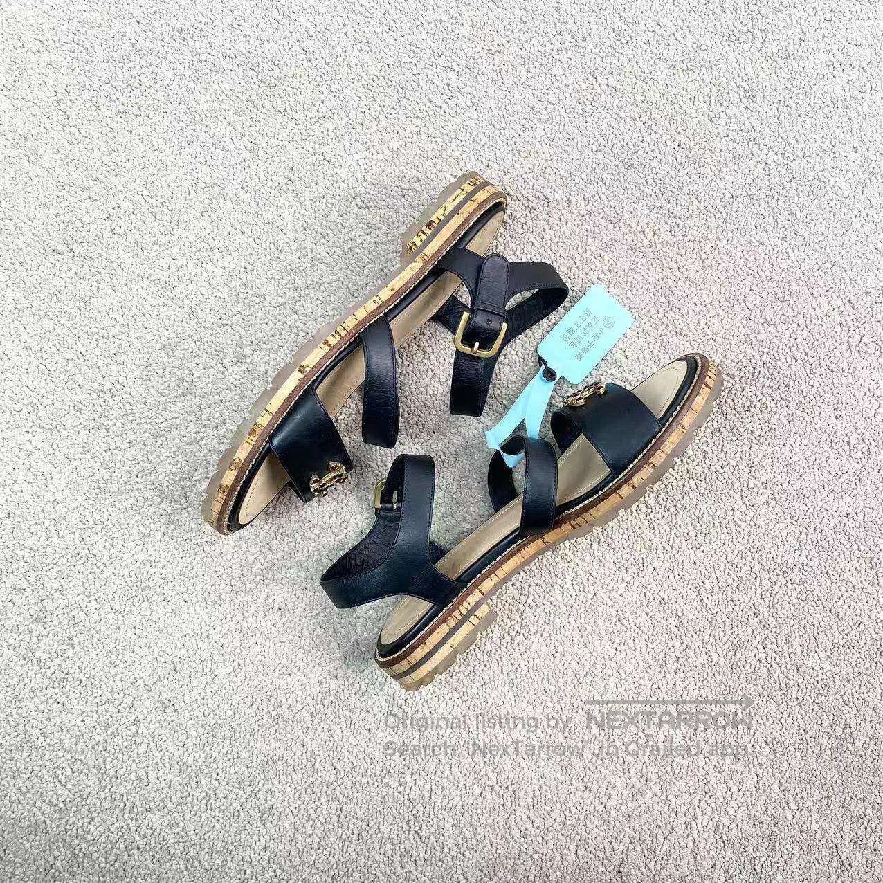 Chanel Chanel Rhinestone logo flat sandals| Size US 6.5 / IT 36.5 - 3 Thumbnail