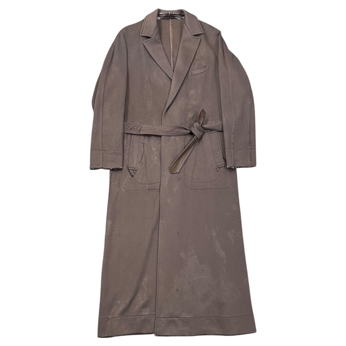 Takahiromiyashita The Soloist. TAKAHIROMIYASHITA The Soloist. Cashmere Taupe Wrapping Coat Size US S / EU 44-46 / 1 - 1 Thumbnail