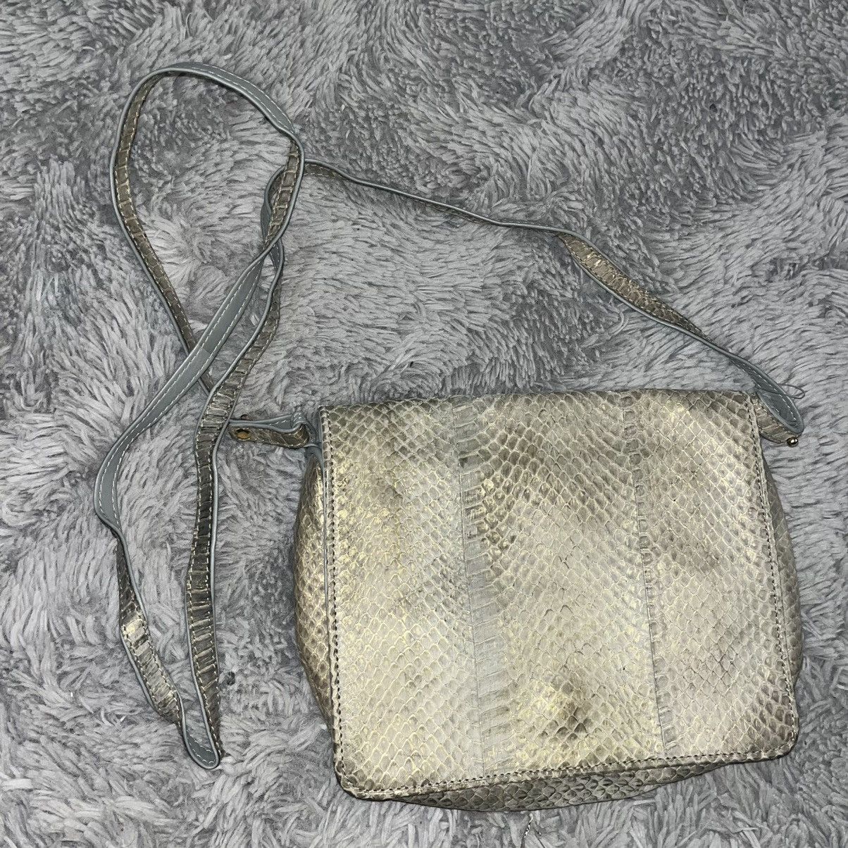Donna Karan Donna Karan Gold Crossbody Bag with Snakeskin Texture Size ONE SIZE - 8 Thumbnail