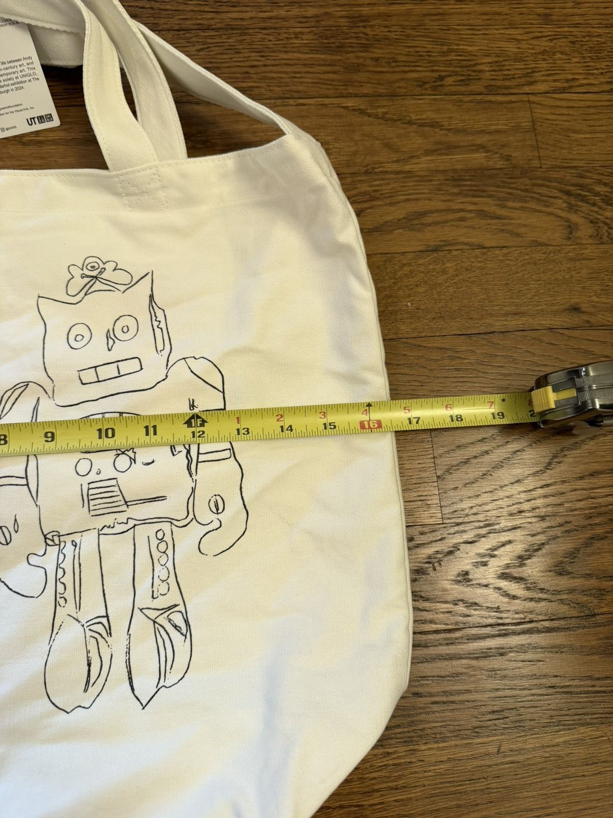 Andy Warhol × Kaws × Uniqlo KAWS x Andy Warhol Canvas Tote Bag White Limited Edition NWT Size ONE SIZE - 5 Thumbnail