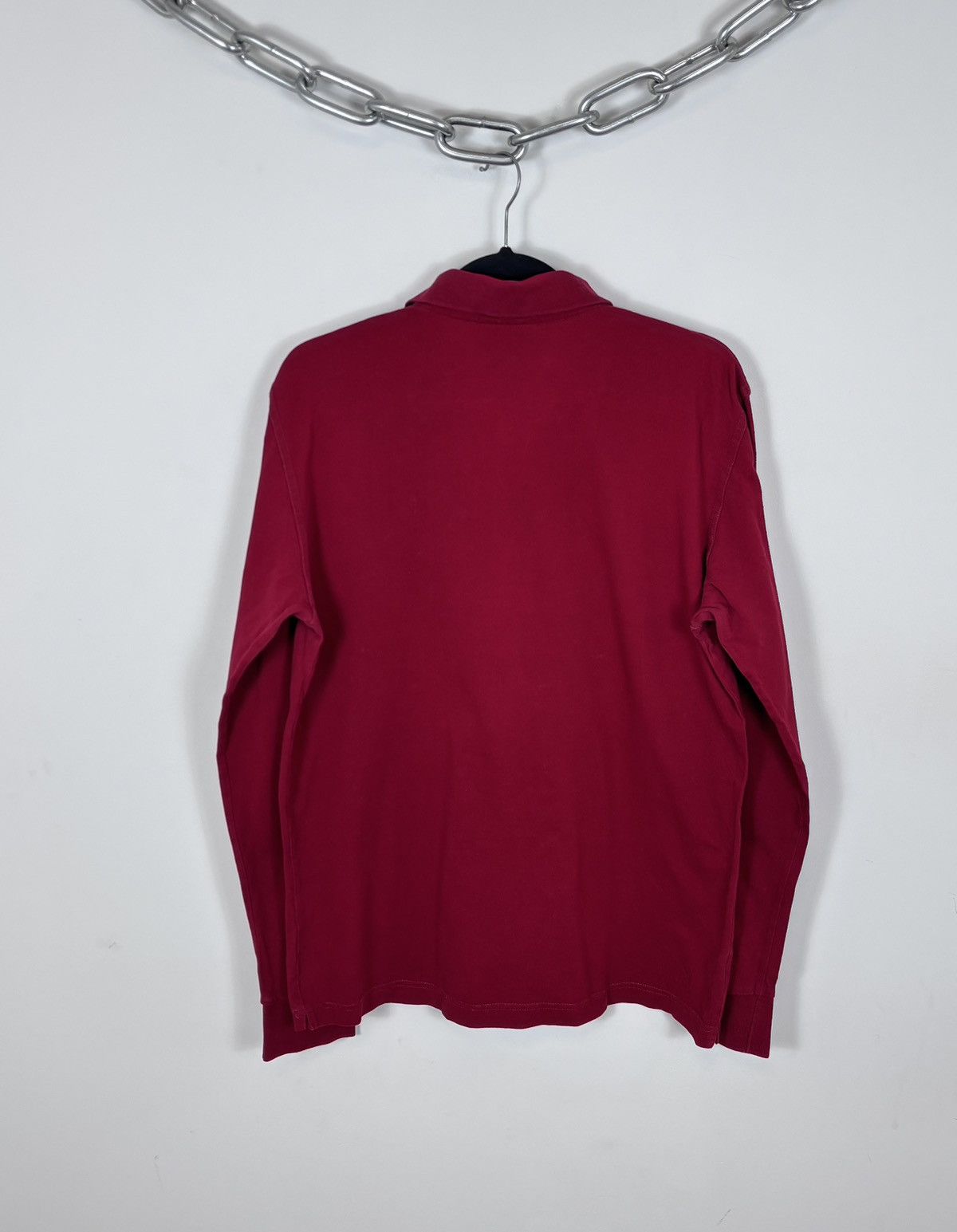 Valentino Valentino Sport Vintage Men’s Red Long Sleeve Polo Shirt Size US M / EU 48-50 / 2 - 14 Thumbnail