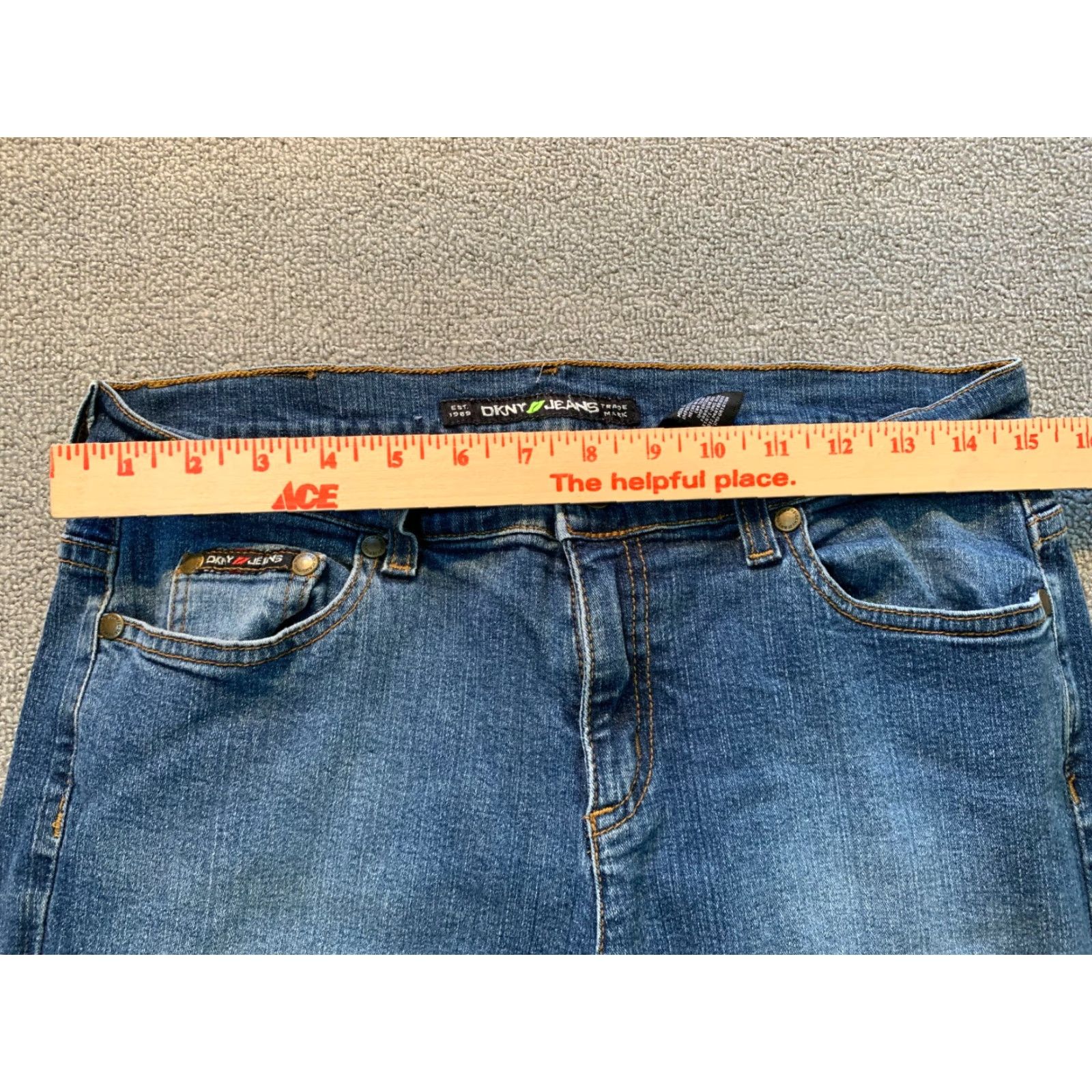 Denime DKNYJEANS Soho Jean Womens Size 10 R Blue Pants Denim Jeans Bootcut Cotton Blend Denim - Mens? Size 32" / US 10 / IT 46 - 3 Thumbnail