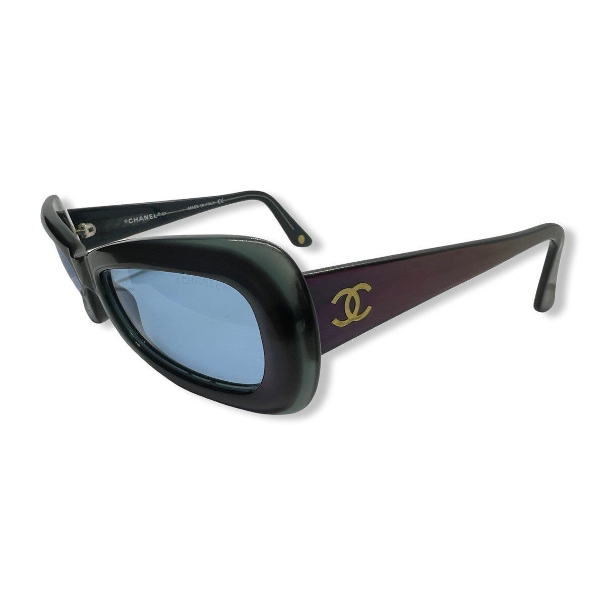 image of Chanel Vintage Logo Sunglasses in Purple, Women's