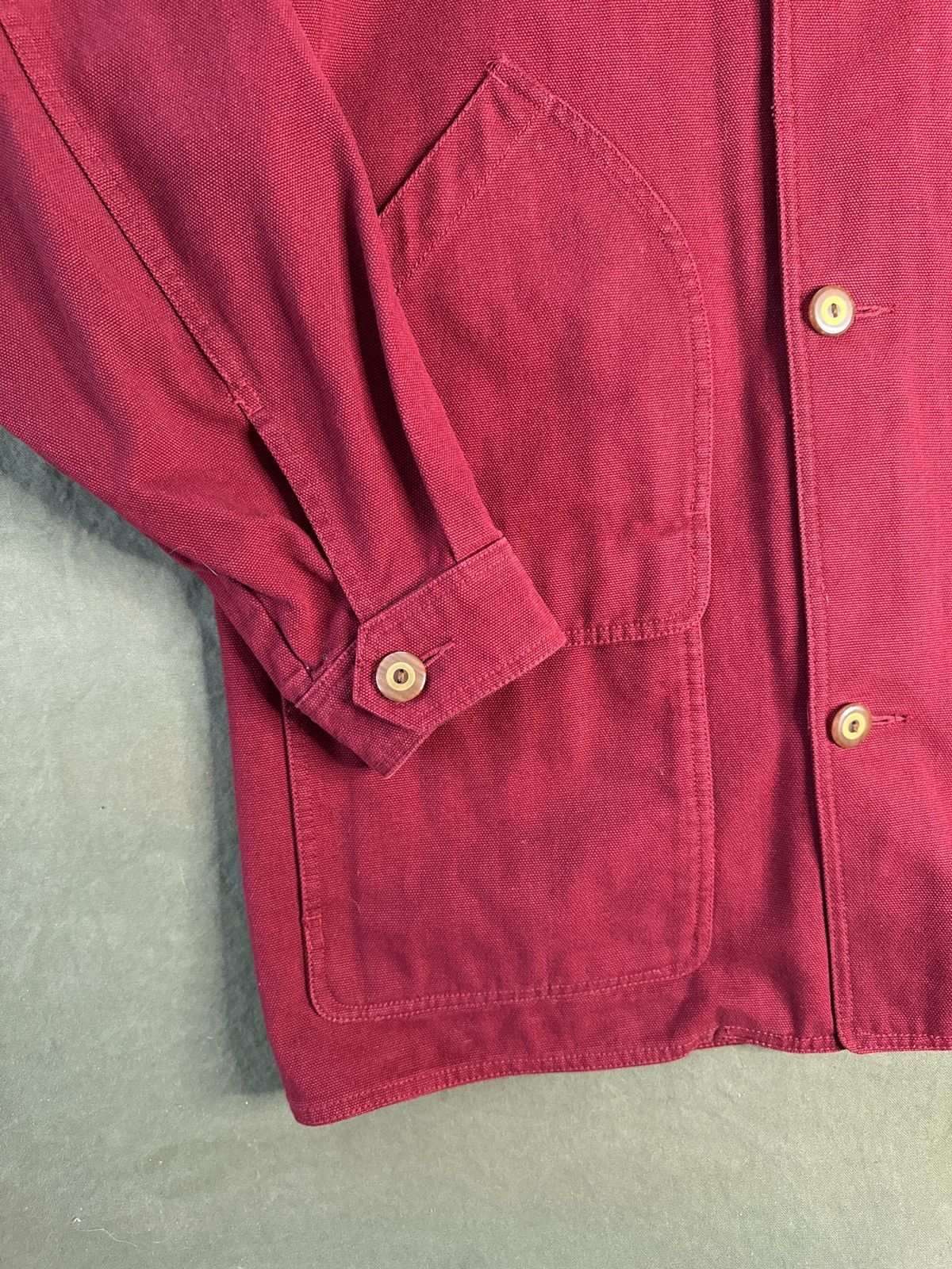 Eddie Bauer Vintage Eddie Bauer Canvas Red Chore Jacket Corduroy Collar Size US XL / EU 56 / 4 - 5 Thumbnail