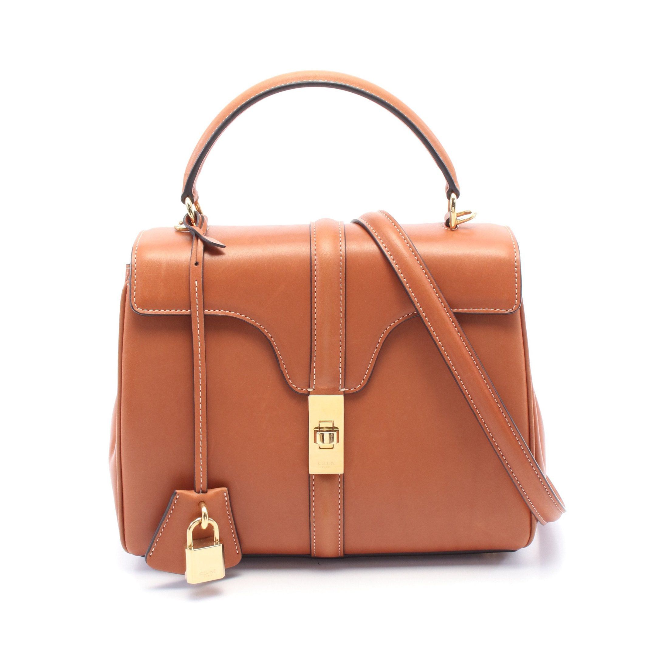 Celine Celine 16 Sais Small Handbag Leather Brown Size ONE SIZE - 1 Thumbnail