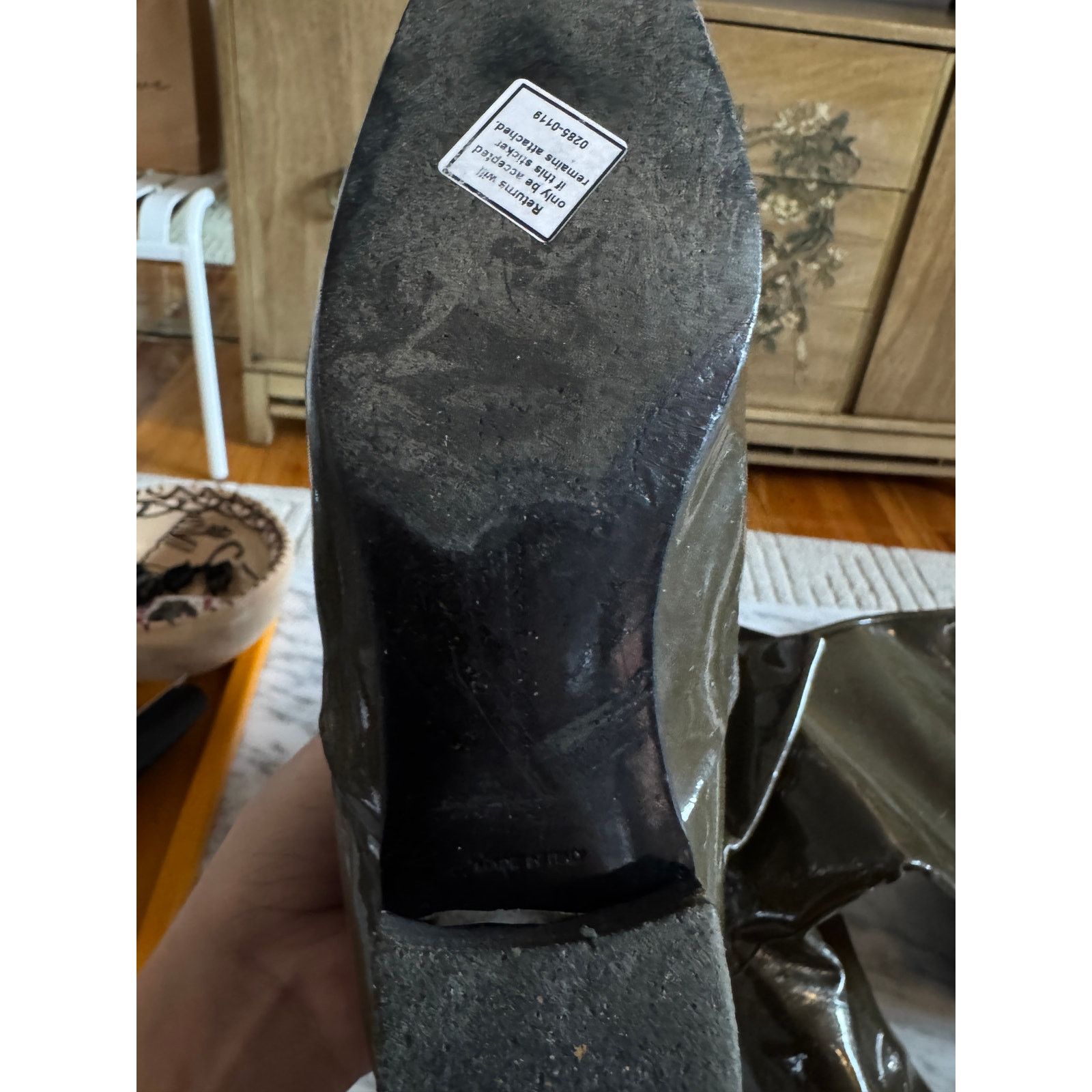 Bottega Veneta Patent leather boots Bottega Veneta Olive Green Size US 8.5 / IT 38.5 - 4 Thumbnail