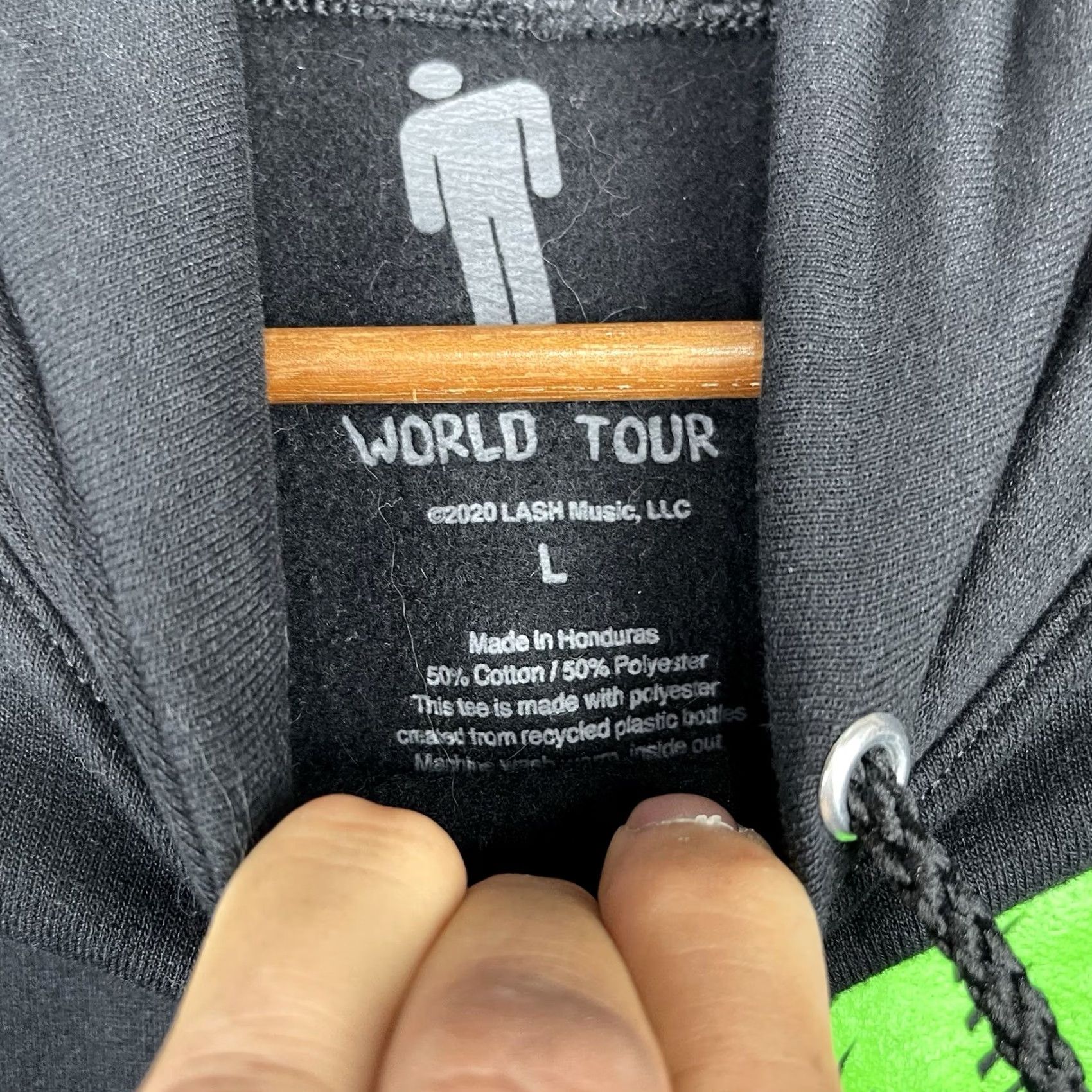 Vintage Billie Eilish Hoodie Mens Large Black World Tour Concert Sweatshirt Pullover Size US L / EU 52-54 / 3 - 6 Thumbnail