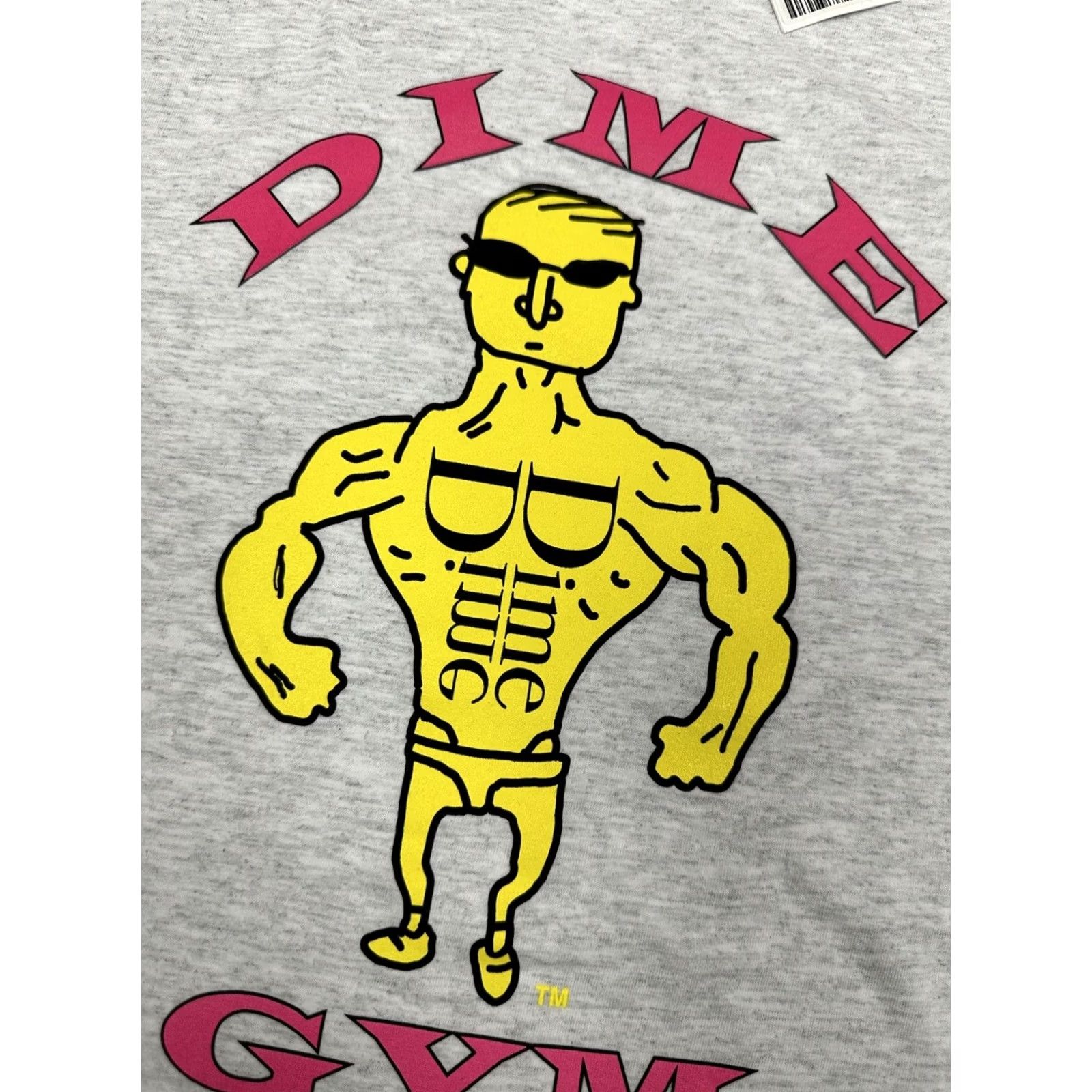 Dime Dime Gym Shirt XL Gray Classic Skateboarding Golds Gym Style Tee FA22 D2 Brand New Size US XL / EU 56 / 4 - 3 Thumbnail
