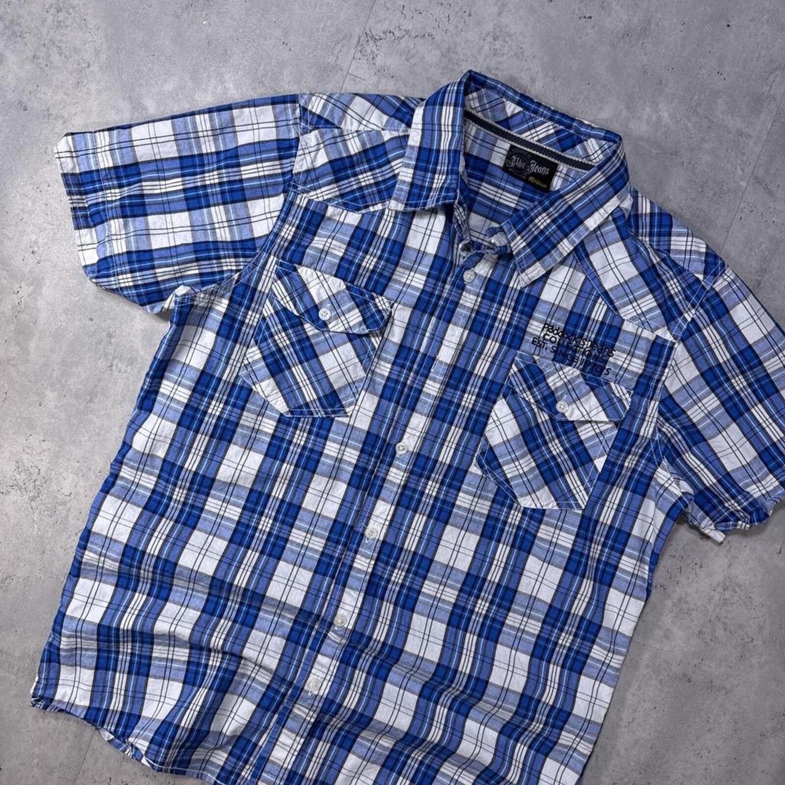 Other Y2K Paddock Jeans 00s Blue Button Up Ahirt Size US M / EU 48-50 / 2 - 5 Thumbnail