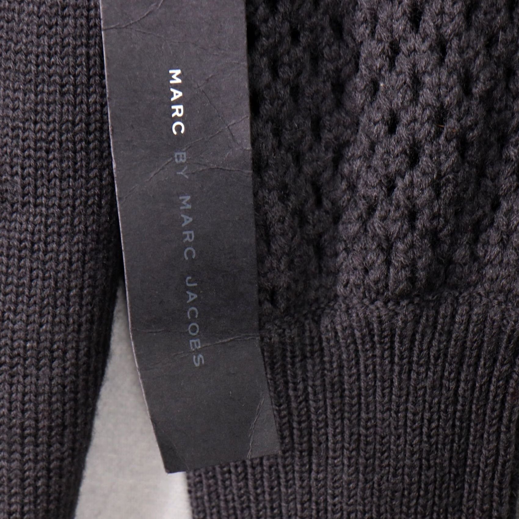 Marc by Marc Jacobs Marc by Marc Jacobs Wool Chunky Knit Turtleneck Sweater Dress S Charcoal Gray Puff Sleeve Pullover Knee Length Casual Womens Vintage-Style Winter Size S / US 4 / IT 40 - 4 Thumbnail