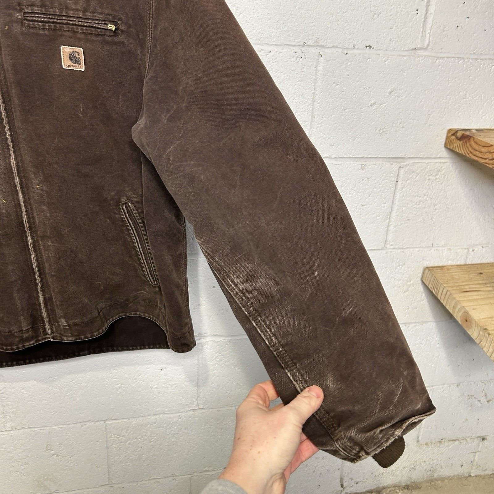 Carhartt Y2K Carhartt Sherpa-Lined Hooded Detroit Jacket “Dark Brown” Size US XL / EU 56 / 4 - 7 Thumbnail