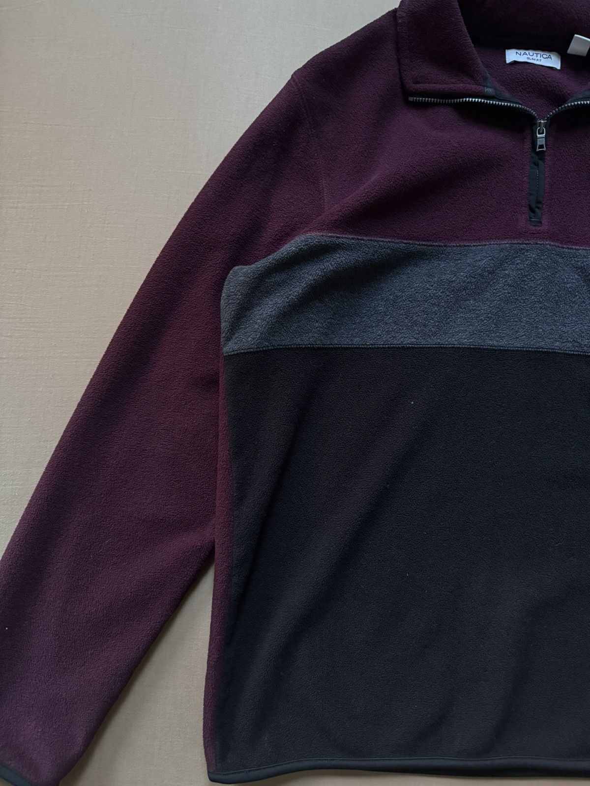 Nautica Nautica color block burgundy half-zip Size US M / EU 48-50 / 2 - 2 Thumbnail