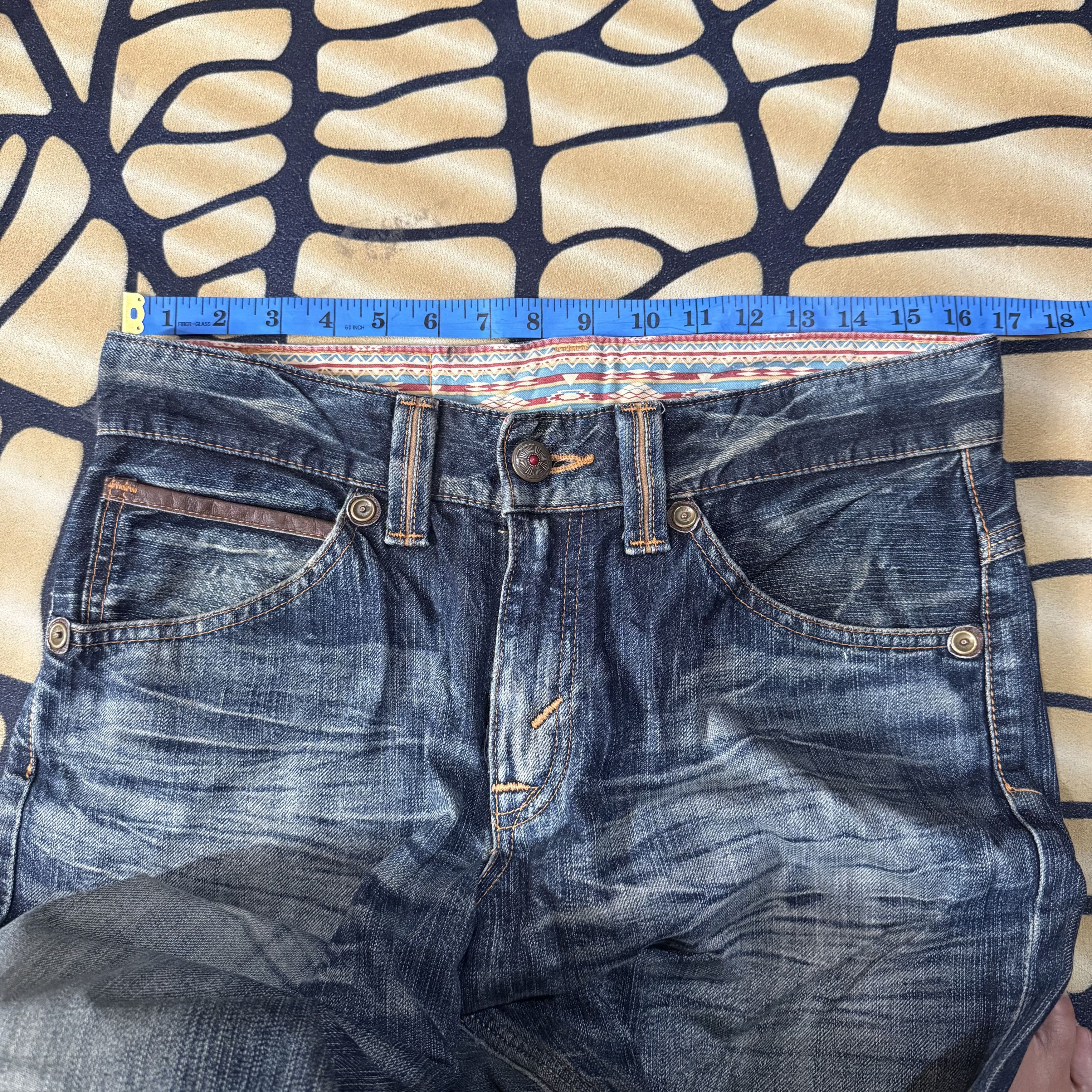 Edwin W30 VINTAGE EDWIN JEAN FADED RIPPEP DENIM PANTS Size US 33 - 17 Thumbnail