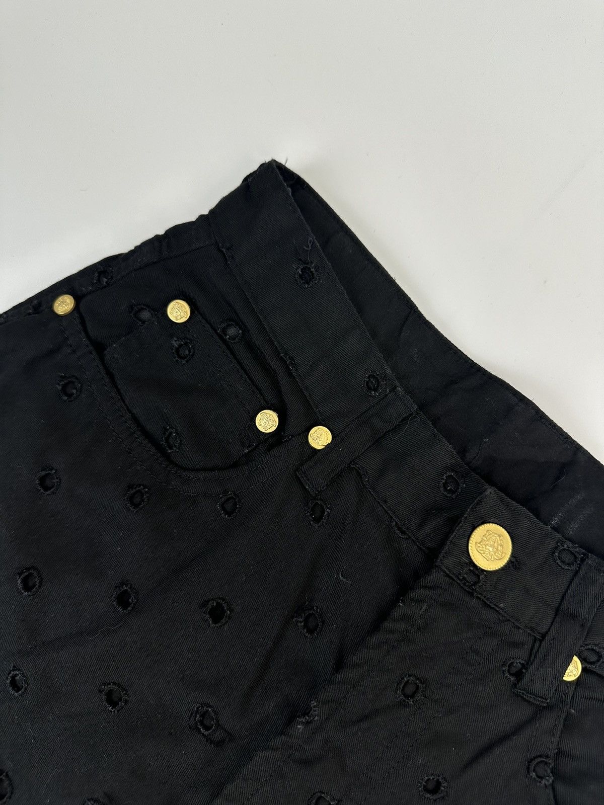 Versace Jeans Couture VERSACE Jeans Couture Perforated Pants Size 28" / US 6 / IT 42 - 4 Thumbnail