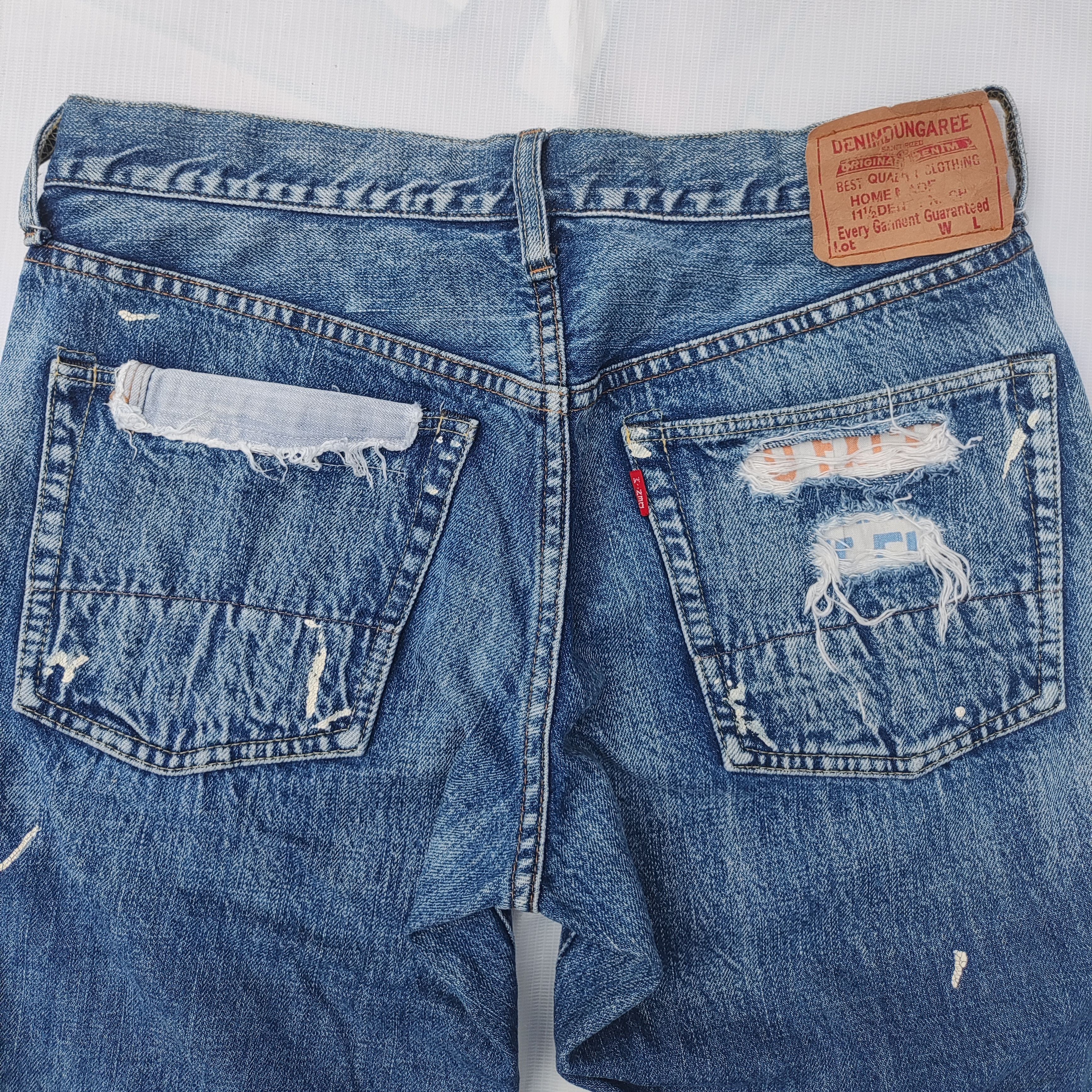 Japanese Brand Denim & Dungaree Patchwork Selvedge Sanforized Jeans Size US 29 - 4 Thumbnail