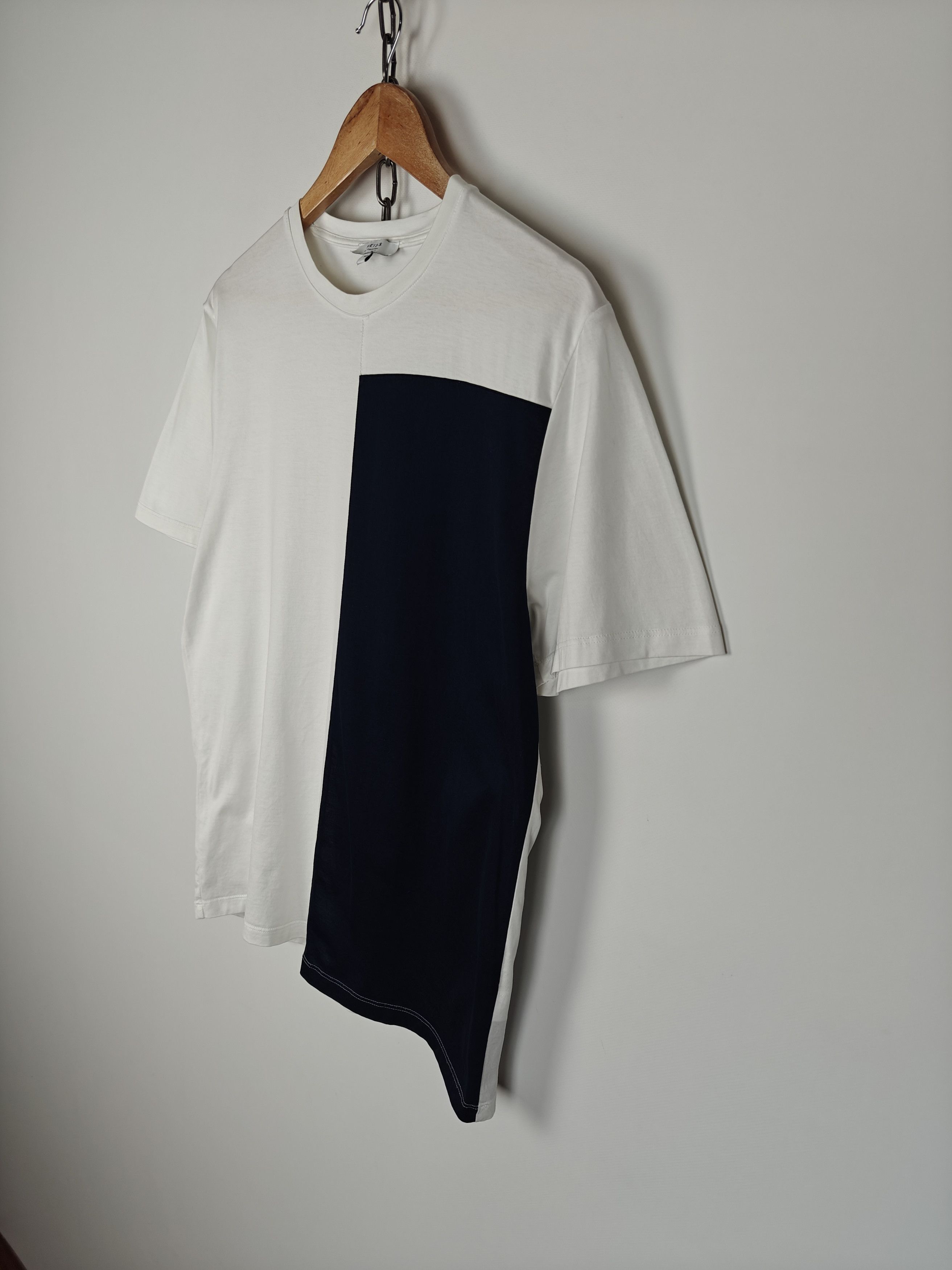 Reiss Reiss T-Shirt Egyptian Cotton White/Blue size M Size US M / EU 48-50 / 2 - 5 Thumbnail