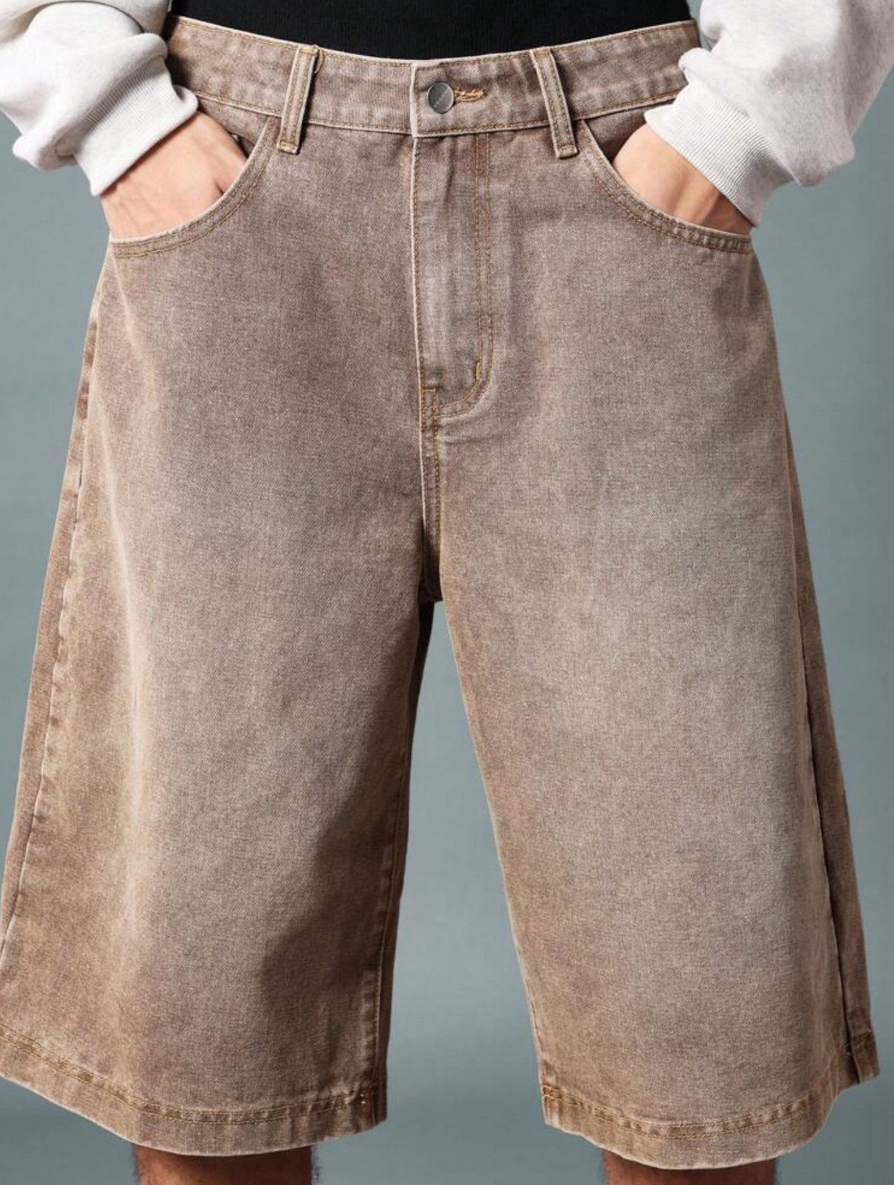 Jean Kawase x Arisa Washed vintage Retro Denim jeans jorts Size US 35 - 4 Thumbnail
