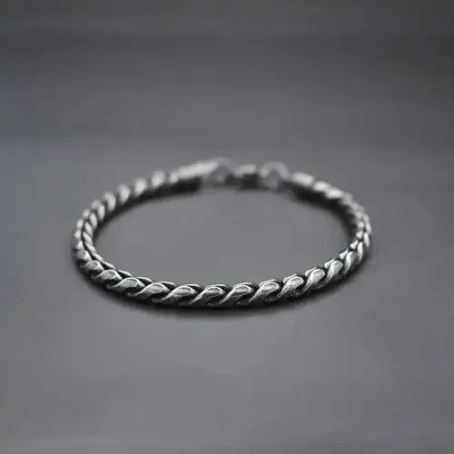 Japanese Brand Y2K Oxidized Black Link Chain Bracelets Size ONE SIZE - 4 Thumbnail